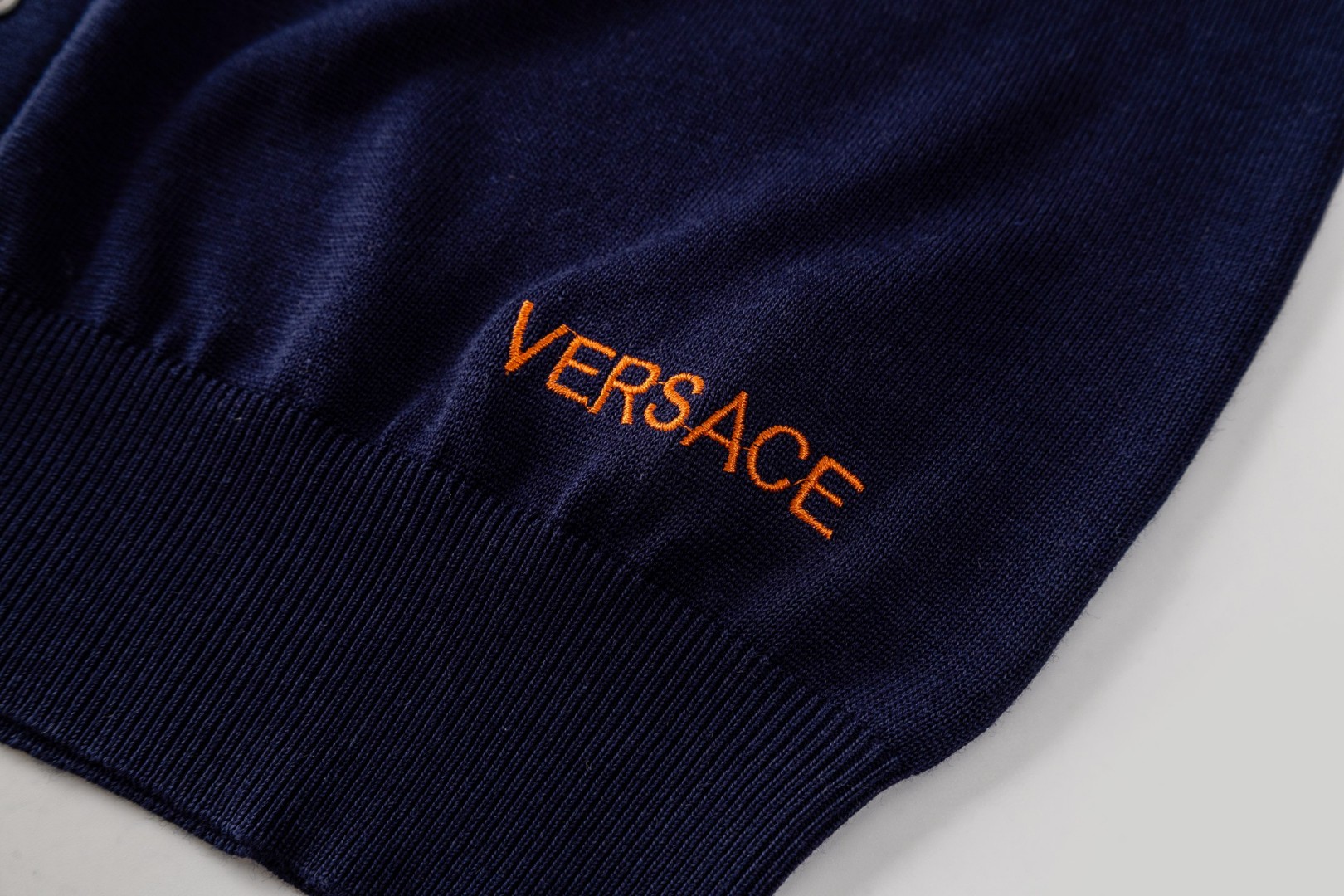 Versace 范思哲 针织短袖衬衫 开衫 夏款 白色 蓝色 B0
