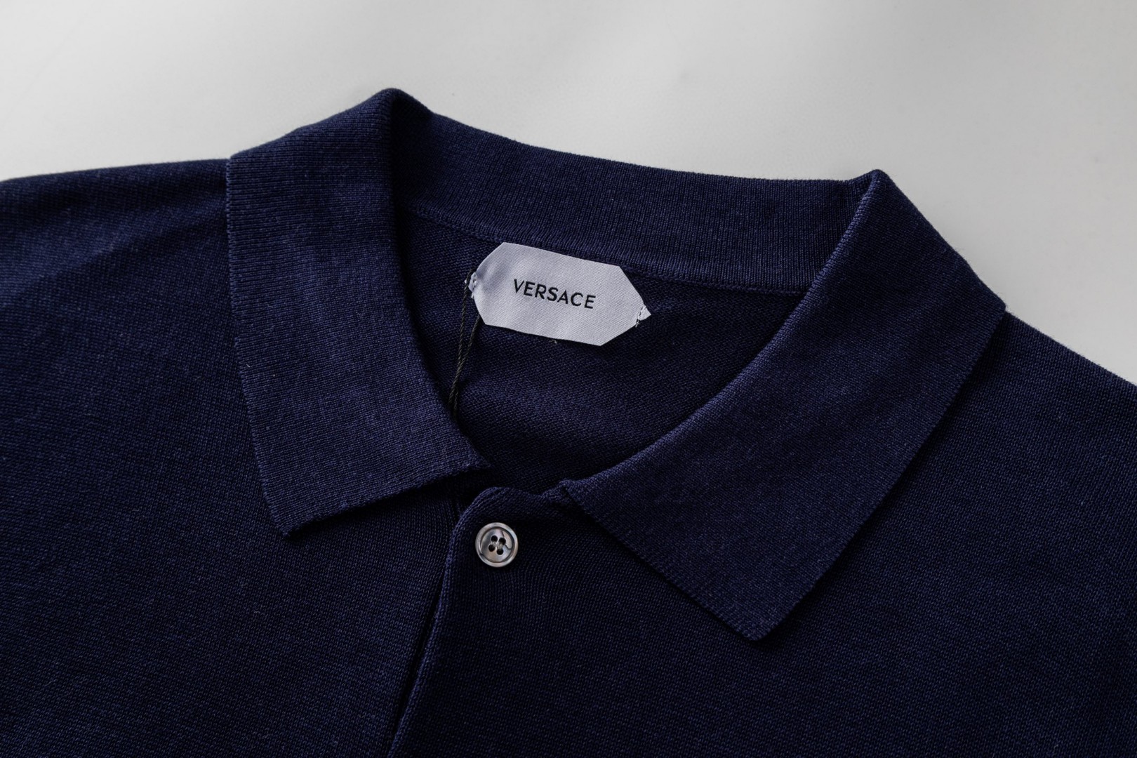 Versace 范思哲 针织短袖衬衫 开衫 夏款 白色 蓝色 B0