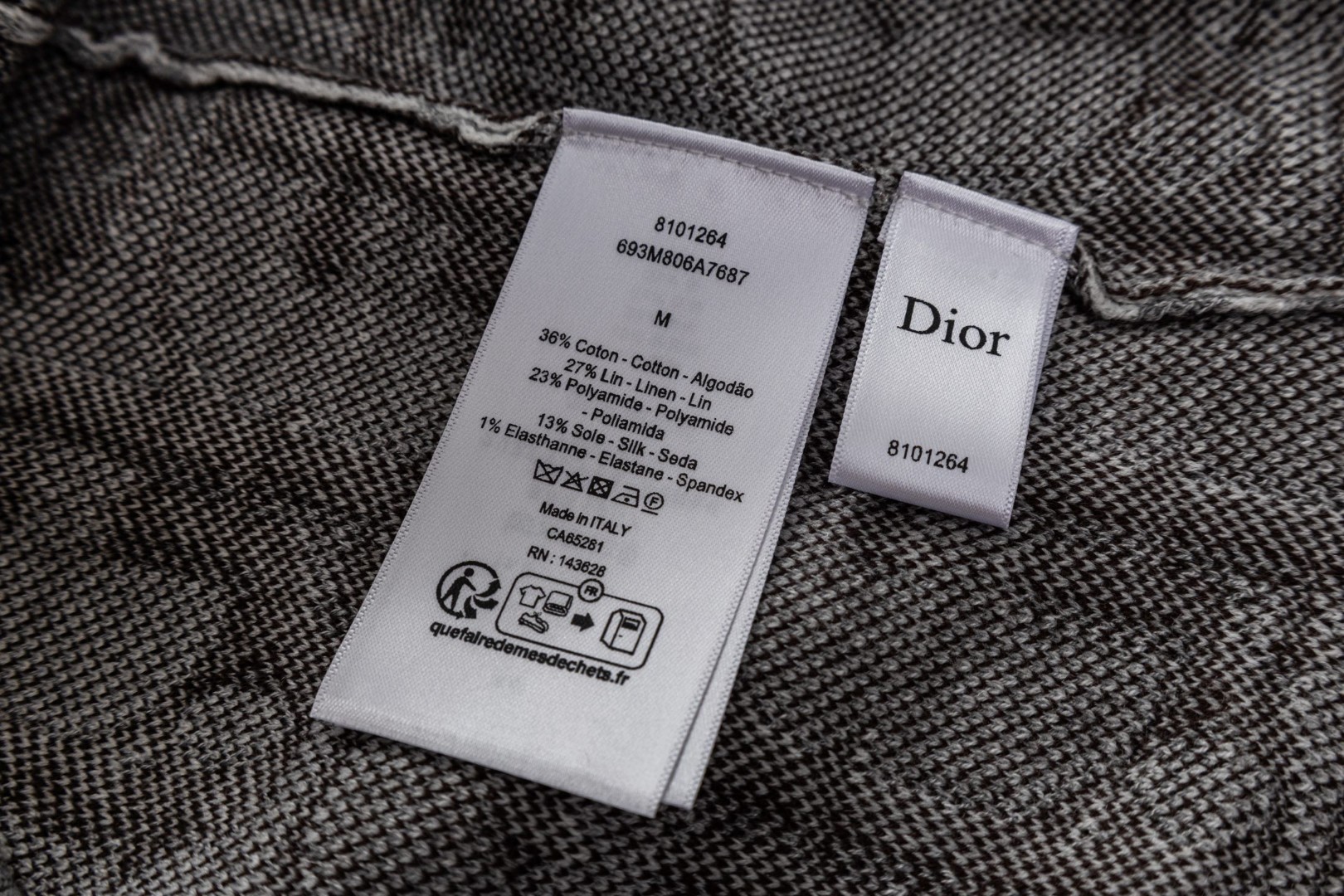 DIOR 迪奥 老花提花针织polo衫 T恤 夏季 短袖 灰色 B0 683M824A7040-C888
