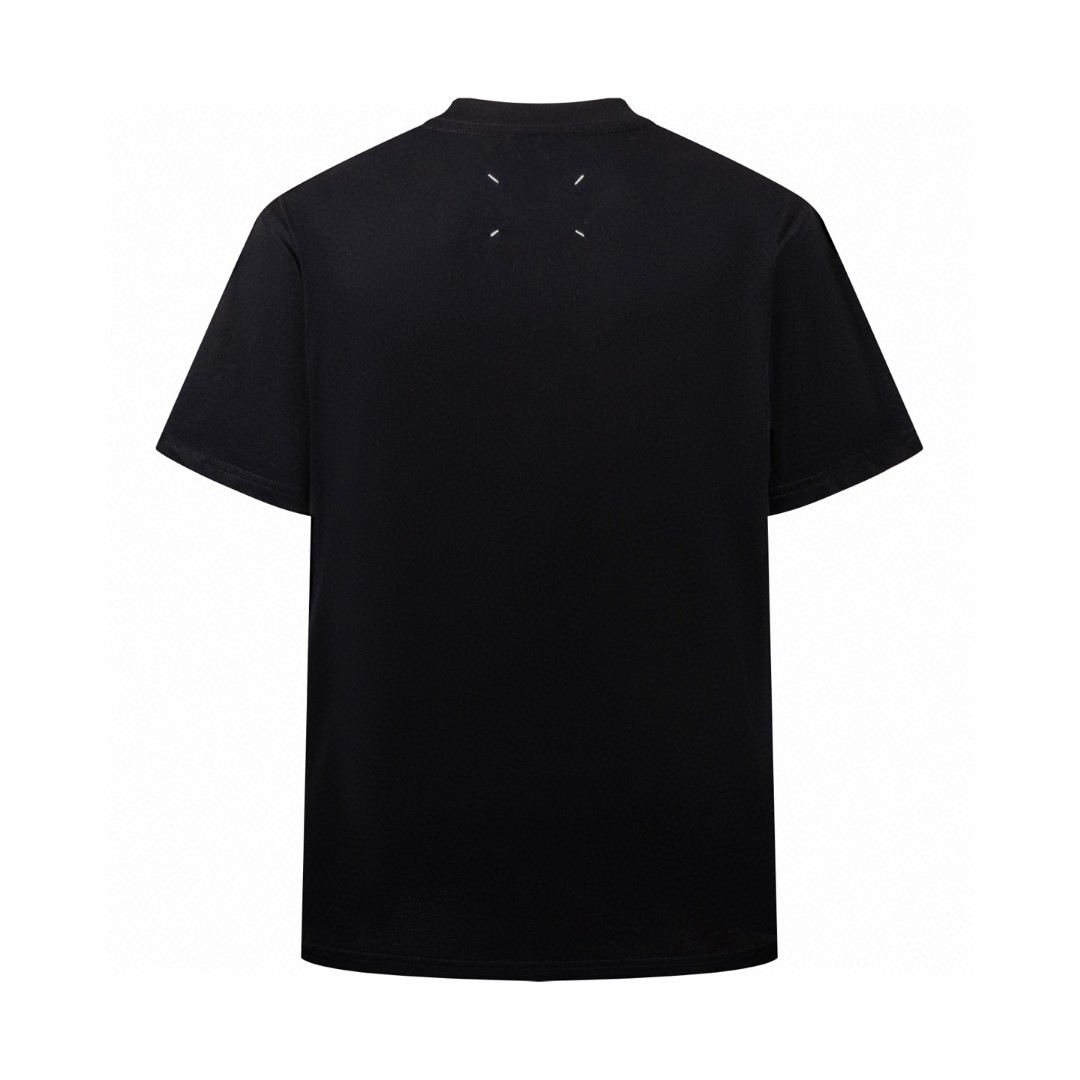 Maison Margiela 马吉拉 做旧印花圆领短袖 T恤 套头 夏季 冰白色 黑色 A0 S50GC0737S24607857