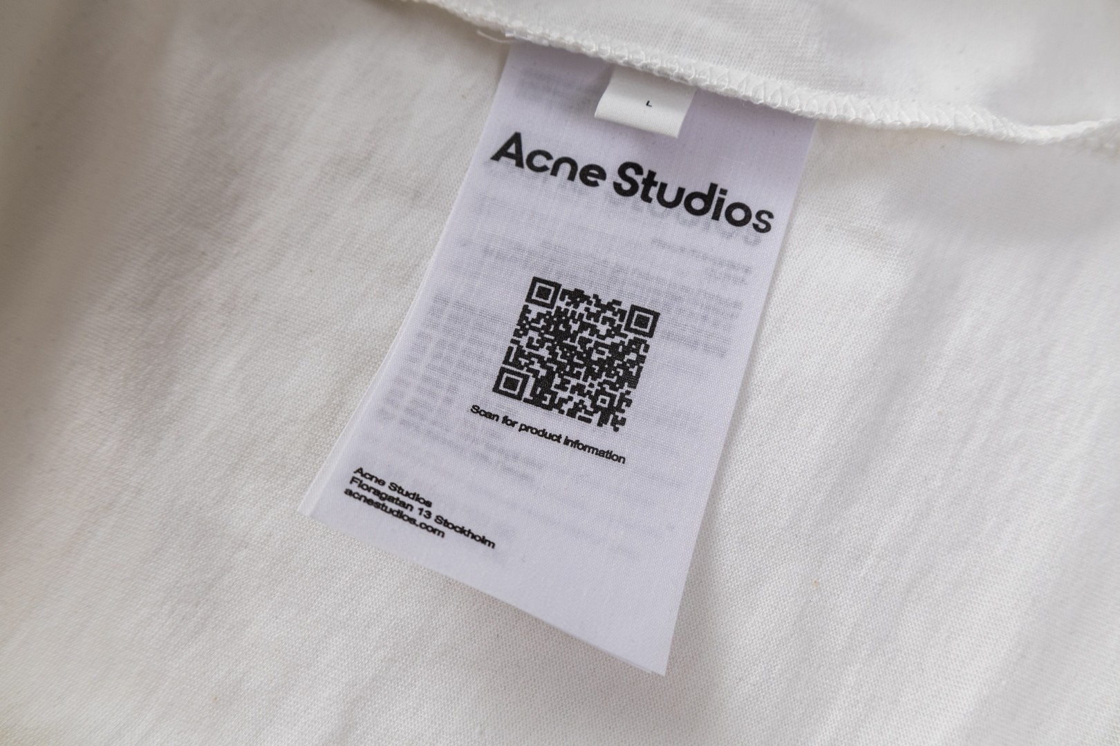 Acne Studios 大字母印花圆领T恤 短袖 女款 白色 A0 AL0536-AEG