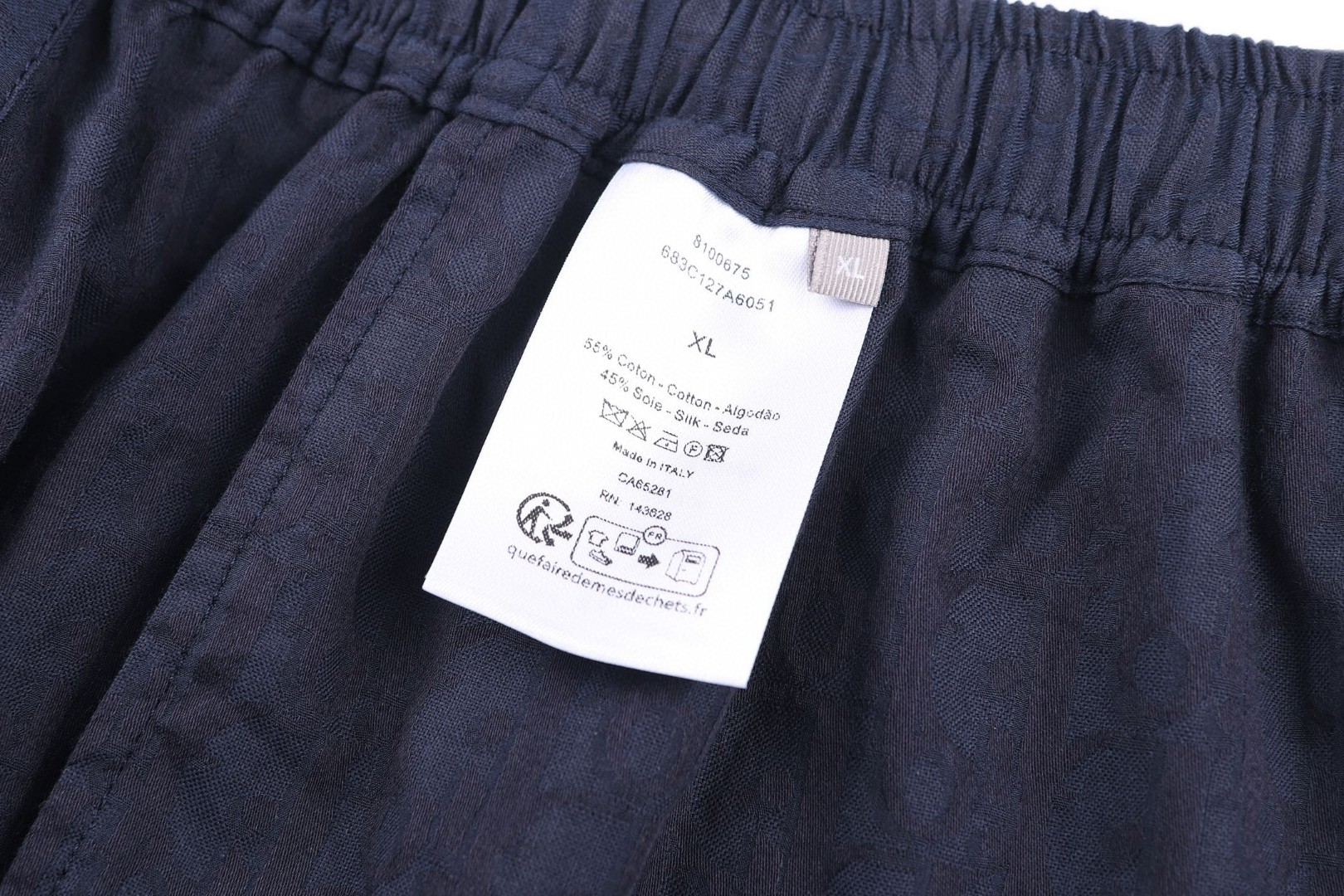 DIOR 迪奥 暗纹立体提花logo休闲裤 短裤 裤子 五分裤 蓝色 B0 683C127A3219-C585