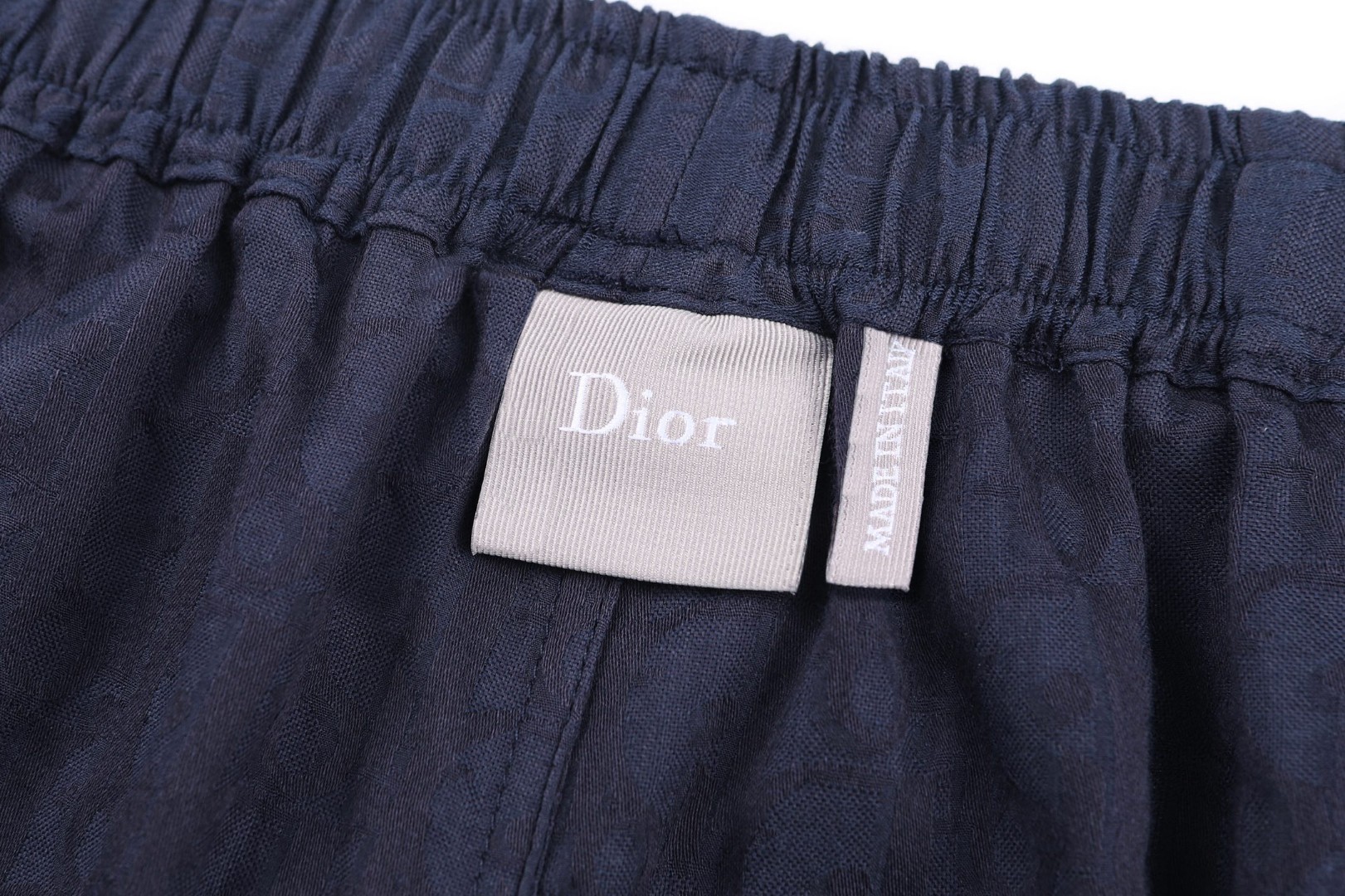 DIOR 迪奥 暗纹立体提花logo休闲裤 短裤 裤子 五分裤 蓝色 B0 683C127A3219-C585