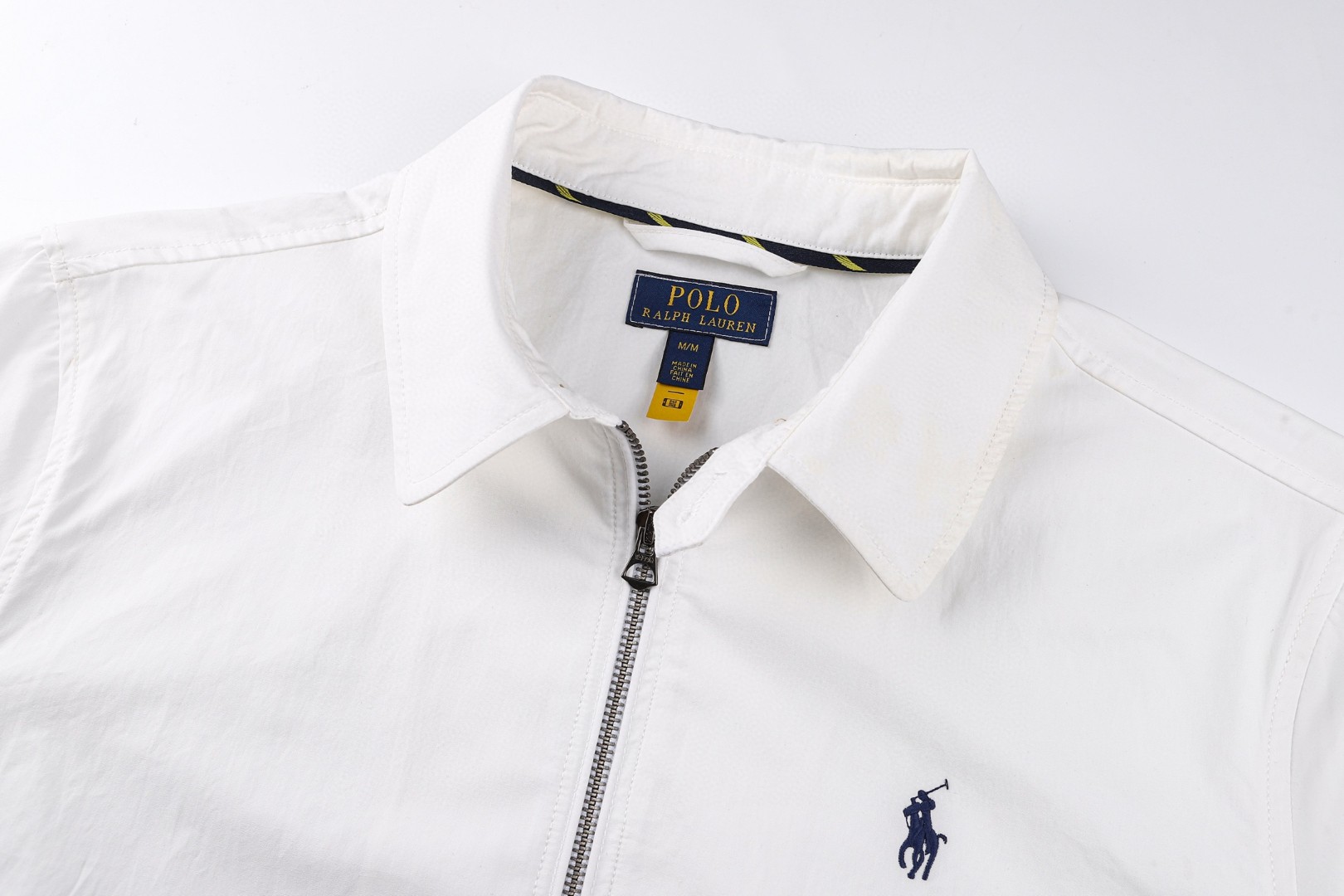 Ralph Lauren 拉夫劳伦 小马刺绣拉链夹克 外套 长袖 白色 B0 710A12636-001