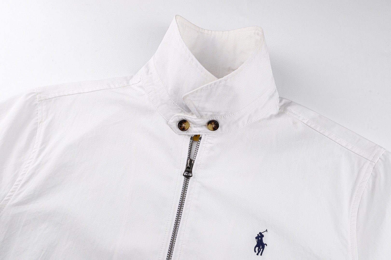 Ralph Lauren 拉夫劳伦 小马刺绣拉链夹克 外套 长袖 白色 B0 710A12636-001