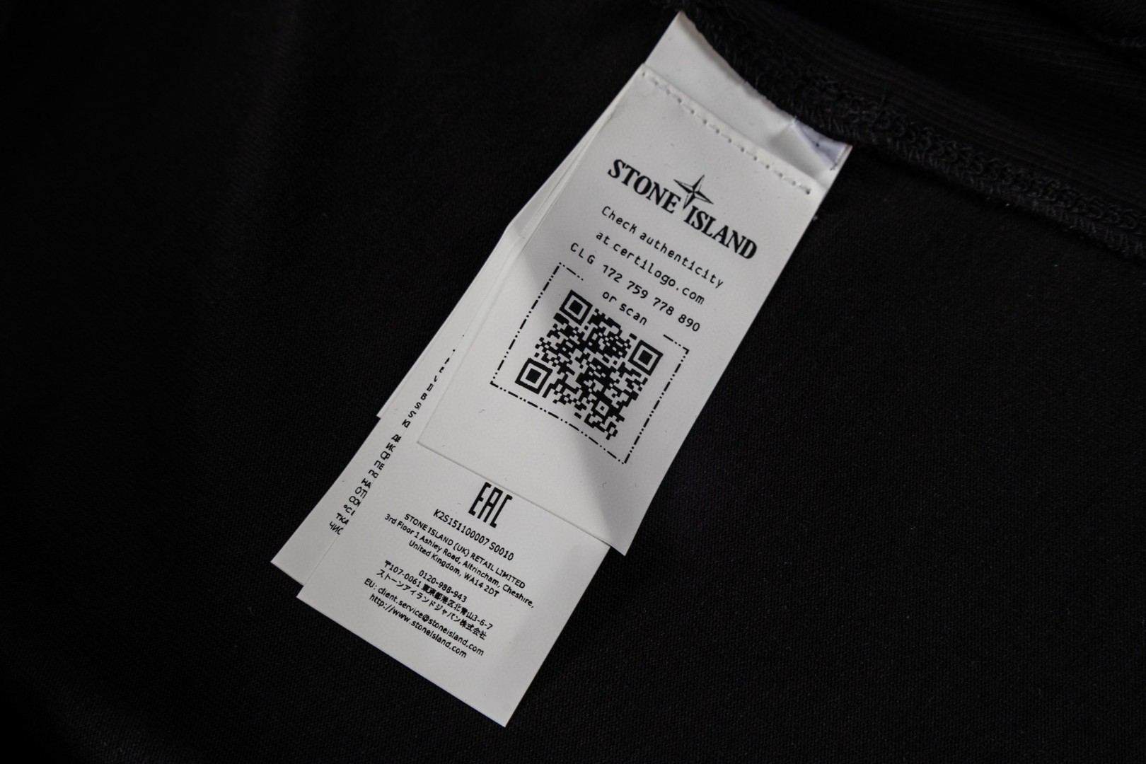 STONE ISLAND 石头岛 马年限定系列 幻影印花圆领短袖 T恤 夏款 黑色 A0 L1S452100001S0115-V0070