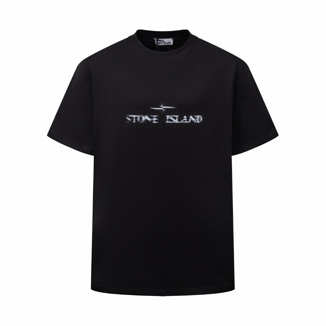 STONE ISLAND 石头岛 马年限定系列 幻影印花圆领短袖 T恤 夏款 黑色 A0 L1S452100001S0115-V0070