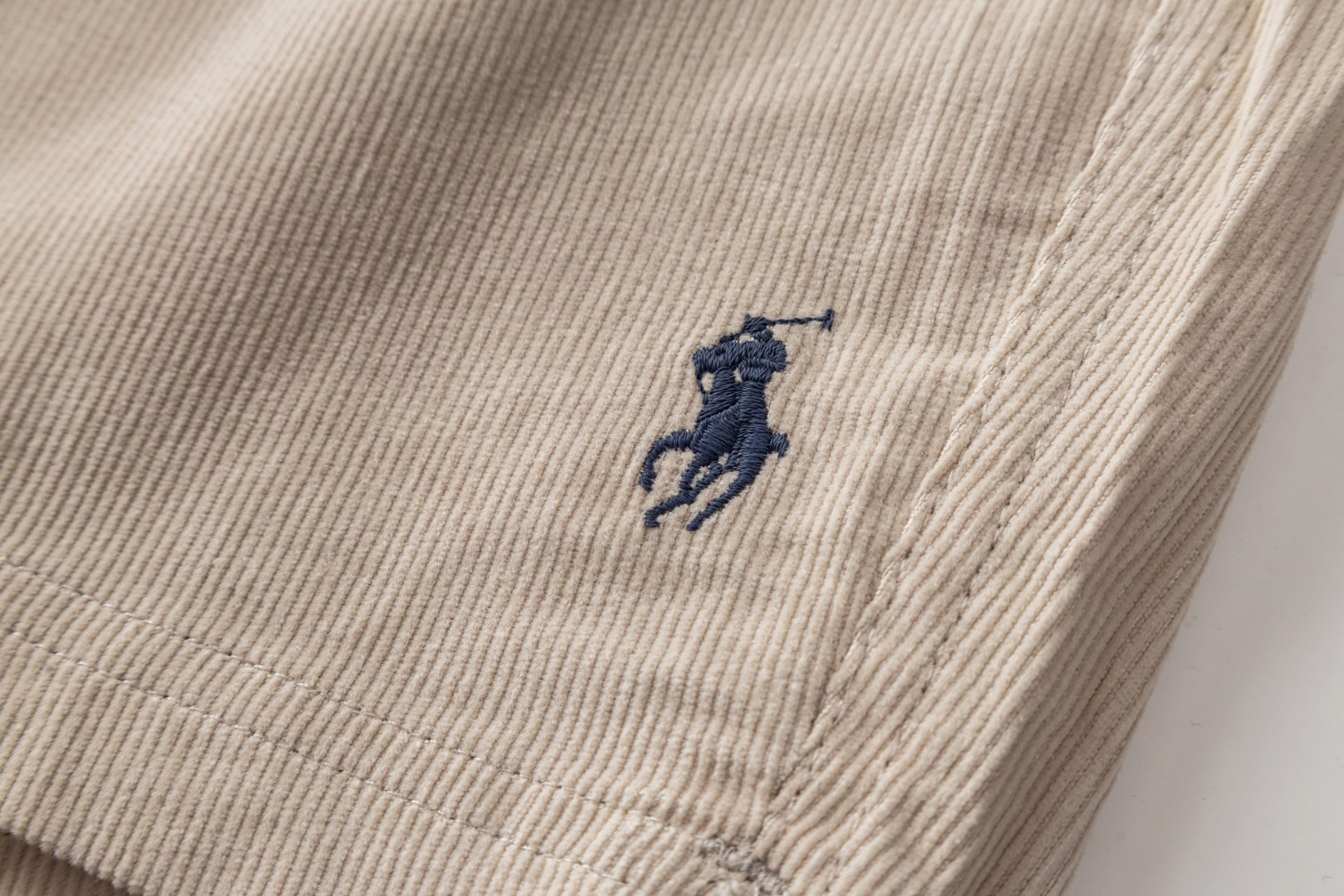 Ralph Lauren 拉夫劳伦 灯芯绒抽绳短裤 休闲裤 裤子 米白色 A7