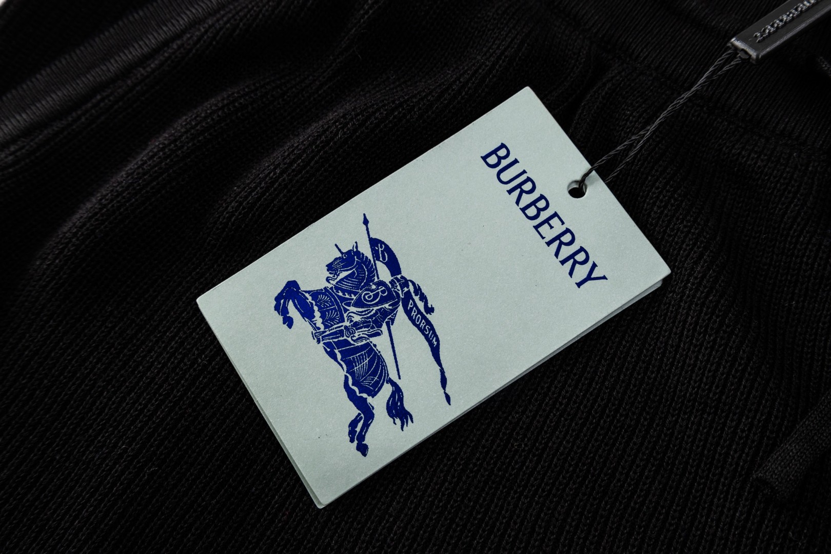 Burberry 巴宝莉 格纹织带抽绳针织短裤 裤子 休闲裤 五分裤 黑色 B0 81265491