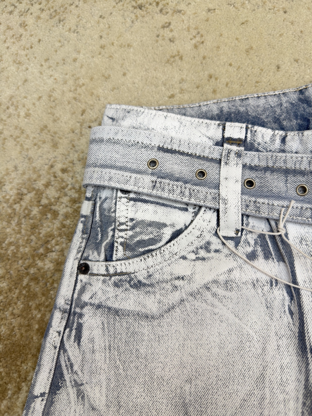 Acne Studios 五袋结构设计牛仔裤 长裤 裤子 蓝白色 B5 AK1060-AF2