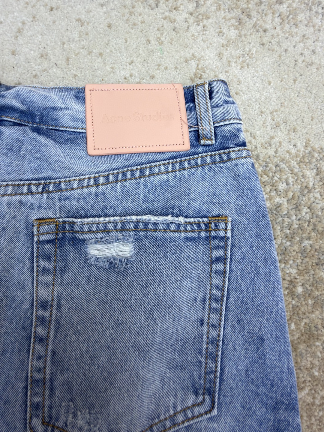 Acne Studios 假两件牛仔裙裤 长裤 裤子 女款 蓝色 B5 