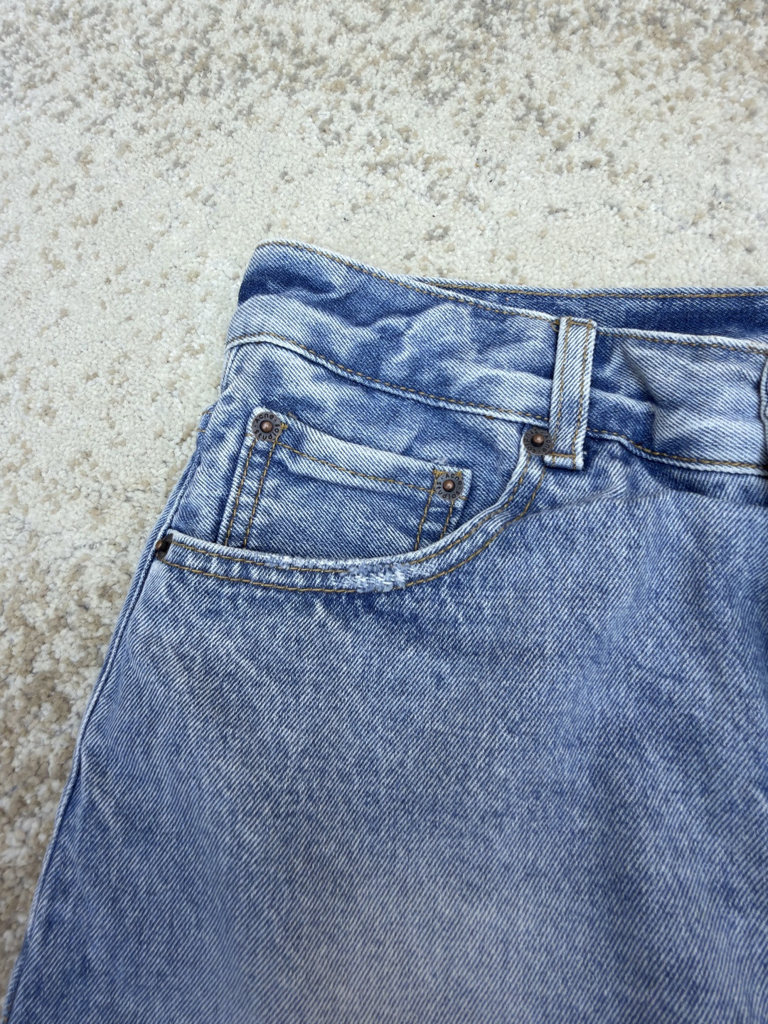 Acne Studios 假两件牛仔裙裤 长裤 裤子 女款 蓝色 B5 