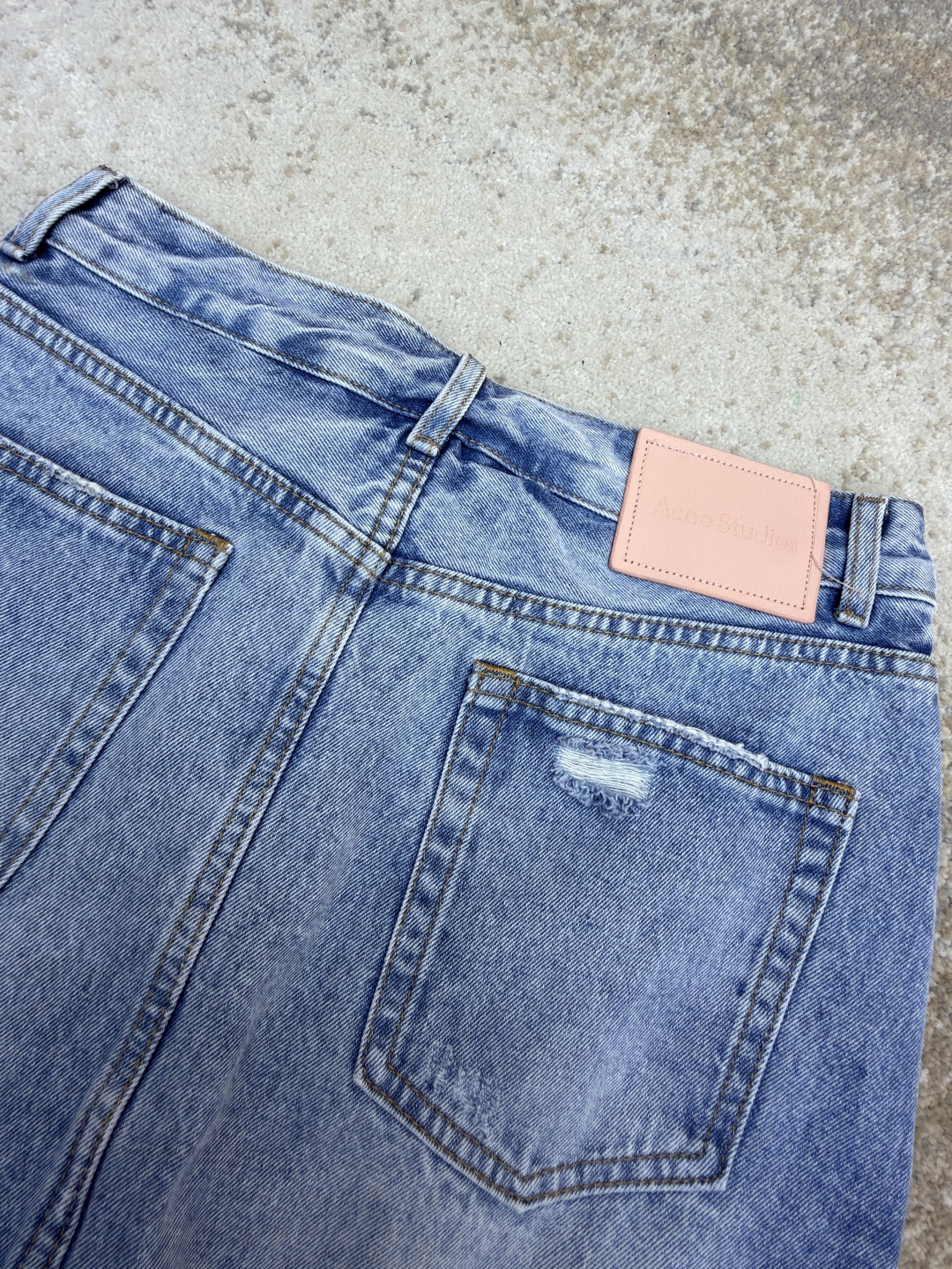 Acne Studios 假两件牛仔裙裤 长裤 裤子 女款 蓝色 B5 