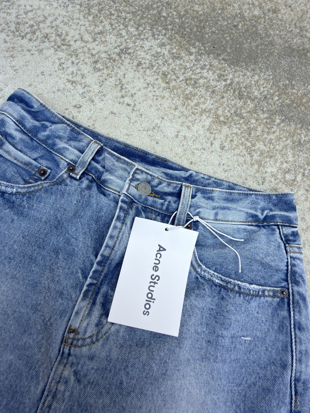 Acne Studios 假两件牛仔裙裤 长裤 裤子 女款 蓝色 B5 