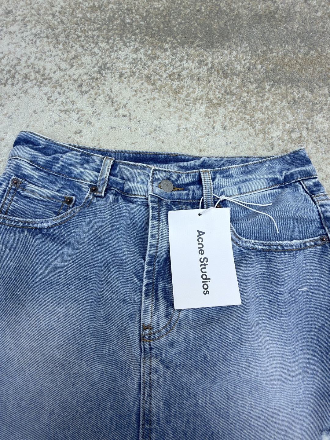 Acne Studios 假两件牛仔裙裤 长裤 裤子 女款 蓝色 B5 