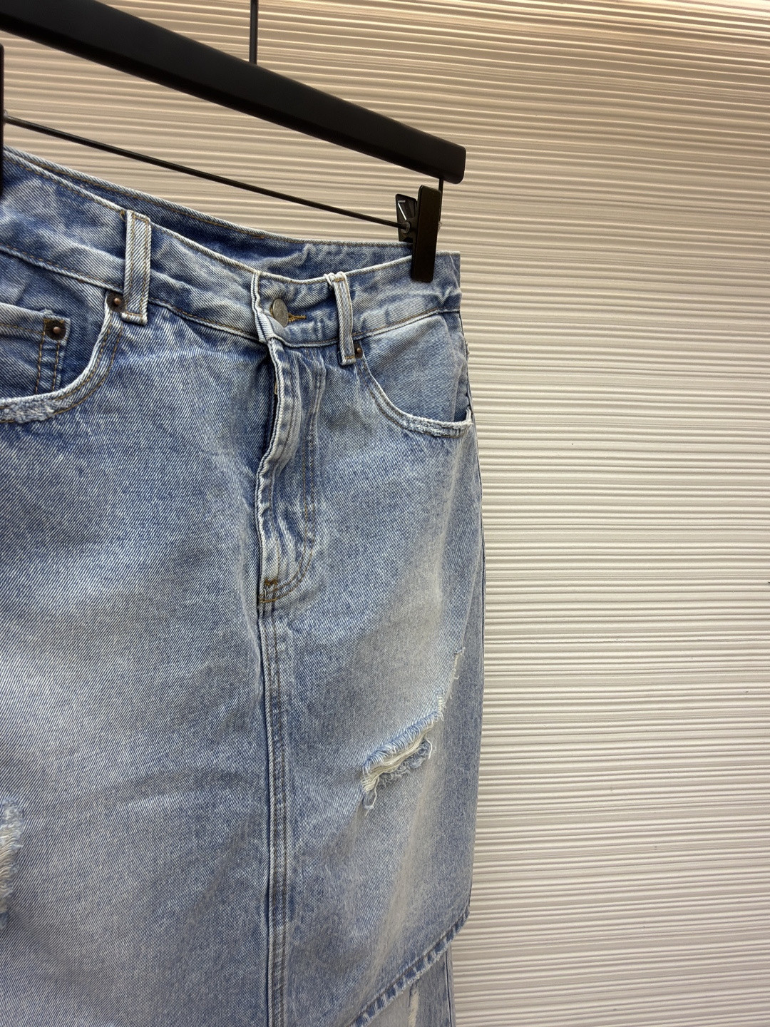 Acne Studios 假两件牛仔裙裤 长裤 裤子 女款 蓝色 B5 