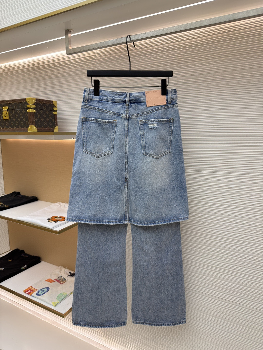 Acne Studios 假两件牛仔裙裤 长裤 裤子 女款 蓝色 B5 
