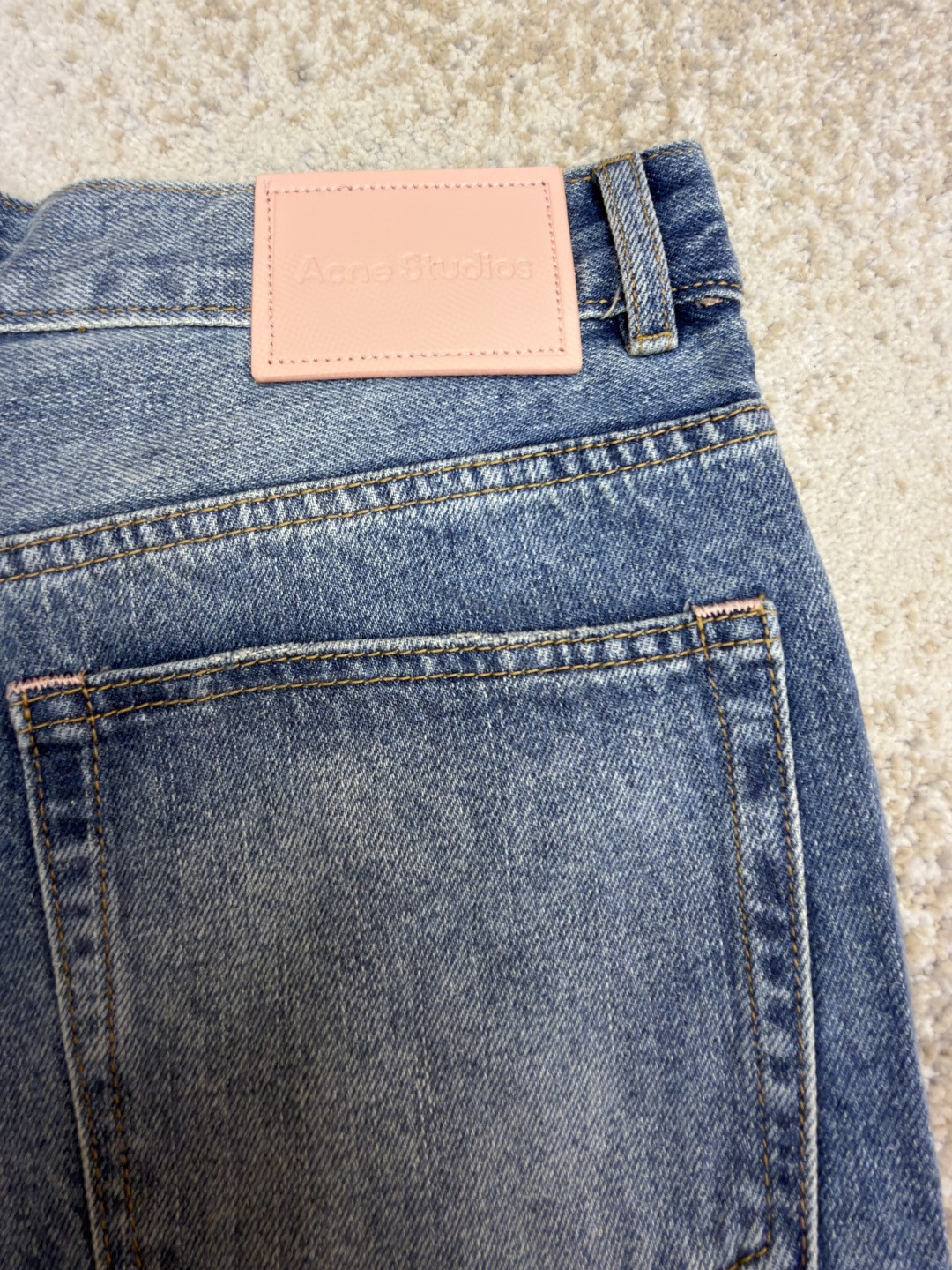 Acne Studios 做旧破洞牛仔裤 长裤 裤子 蓝色 B0 