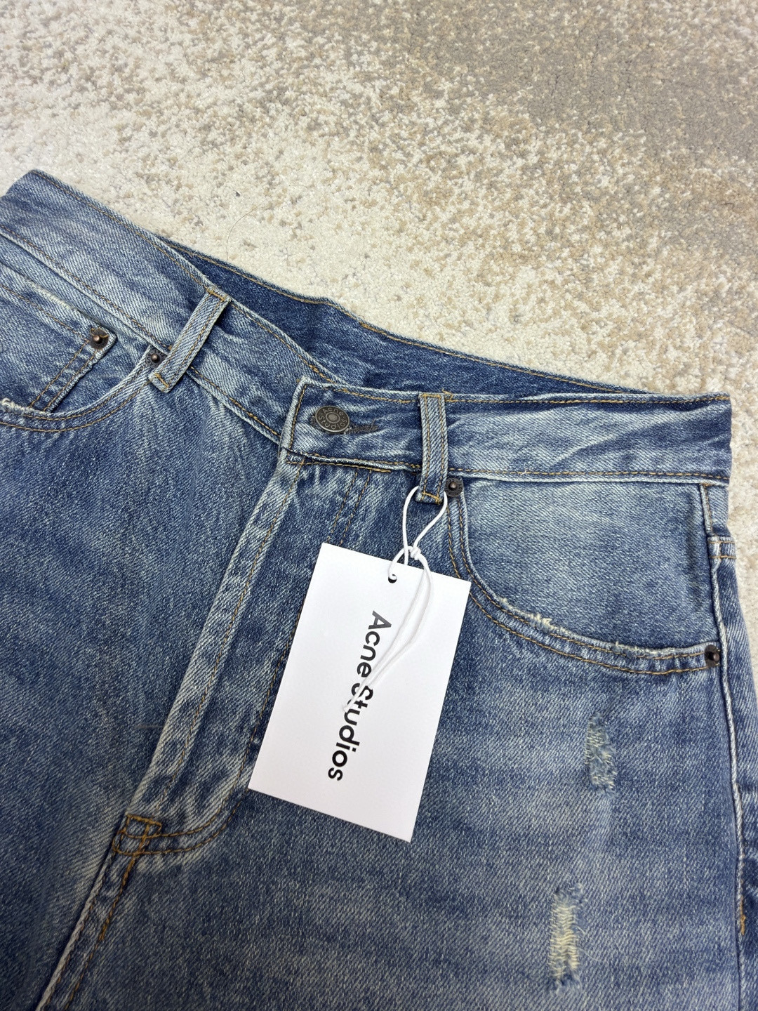 Acne Studios 做旧破洞牛仔裤 长裤 裤子 蓝色 B0 