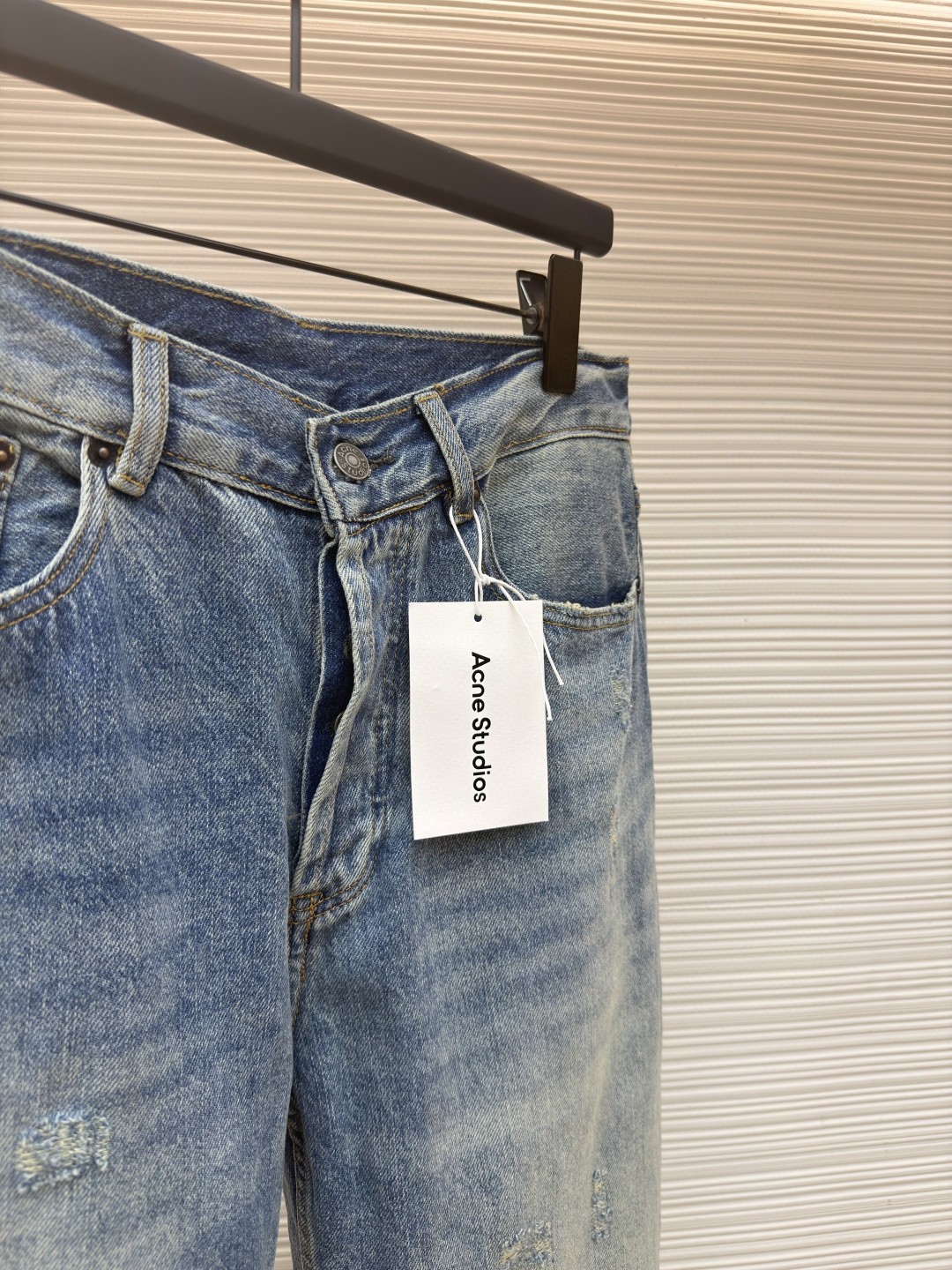 Acne Studios 做旧破洞牛仔裤 长裤 裤子 蓝色 B0 