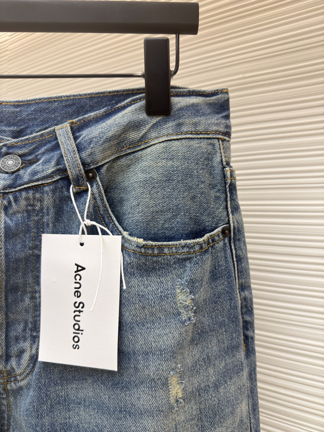 Acne Studios 做旧破洞牛仔裤 长裤 裤子 蓝色 B0 