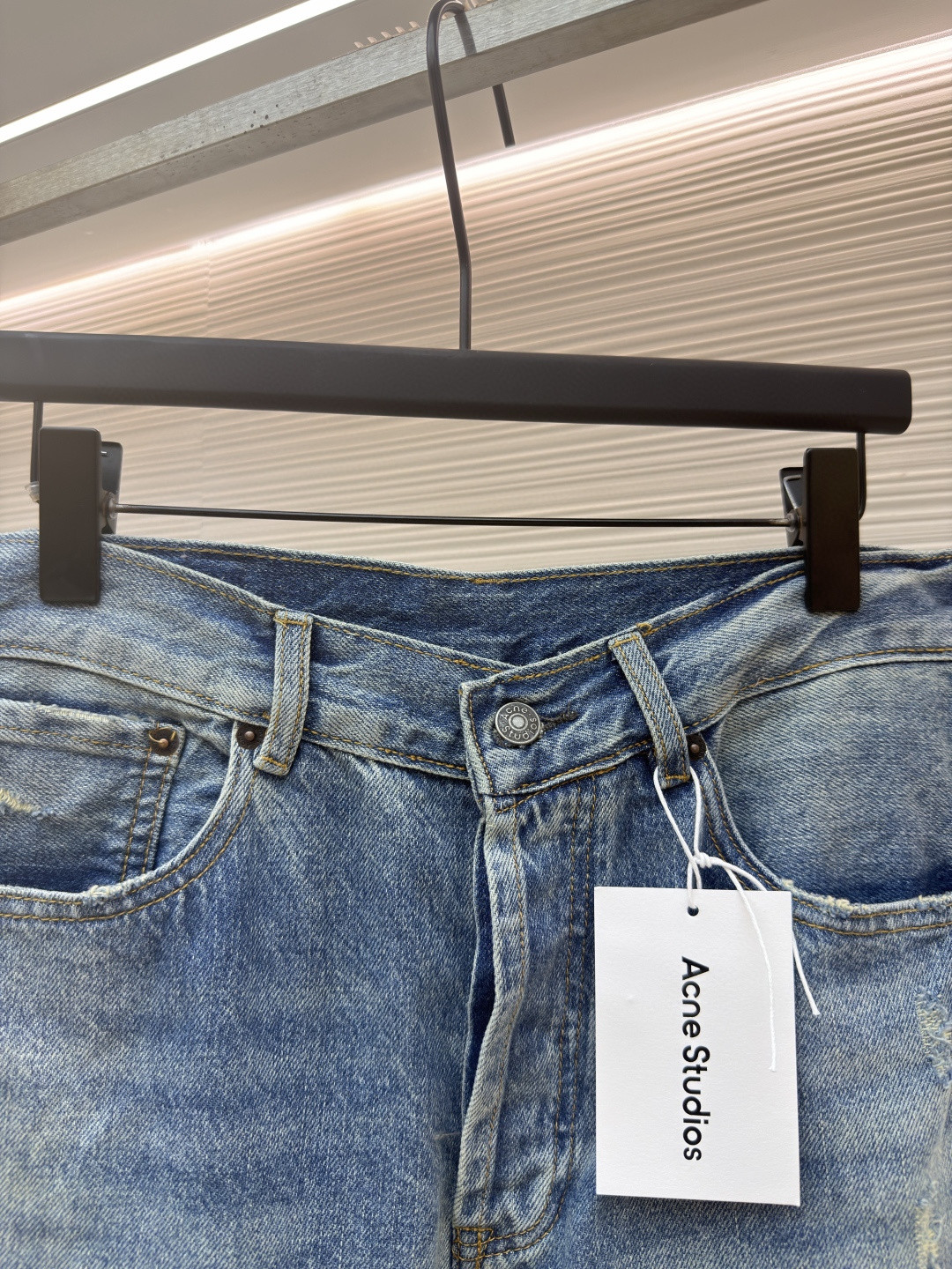 Acne Studios 做旧破洞牛仔裤 长裤 裤子 蓝色 B0 