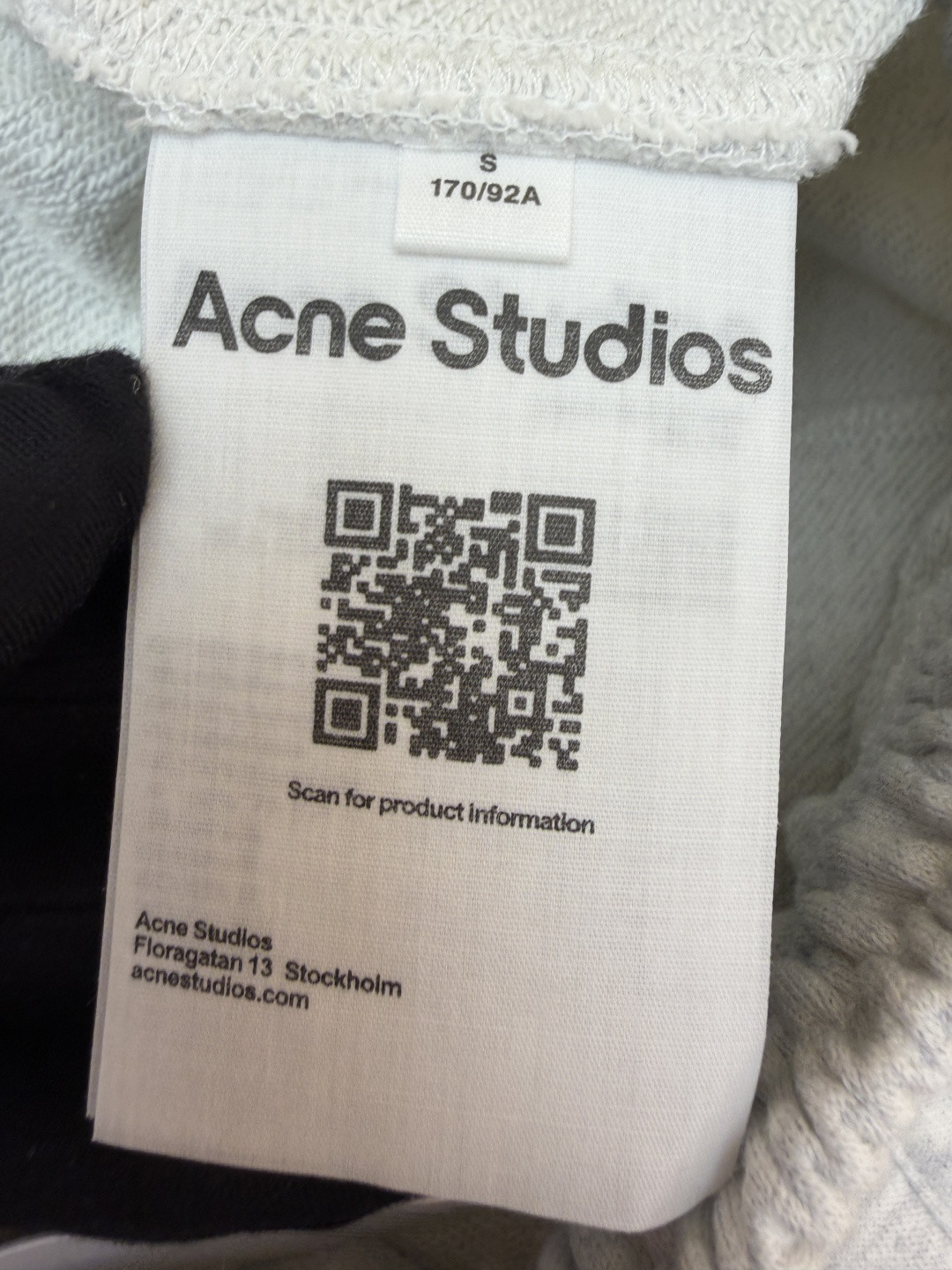 Acne Studios 刺绣徽标松紧腰运动裤 休闲裤 长裤 裤子 灰色 B0 BK0750-92H