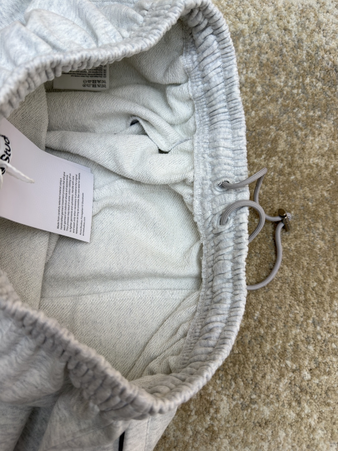 Acne Studios 刺绣徽标松紧腰运动裤 休闲裤 长裤 裤子 灰色 B0 BK0750-92H