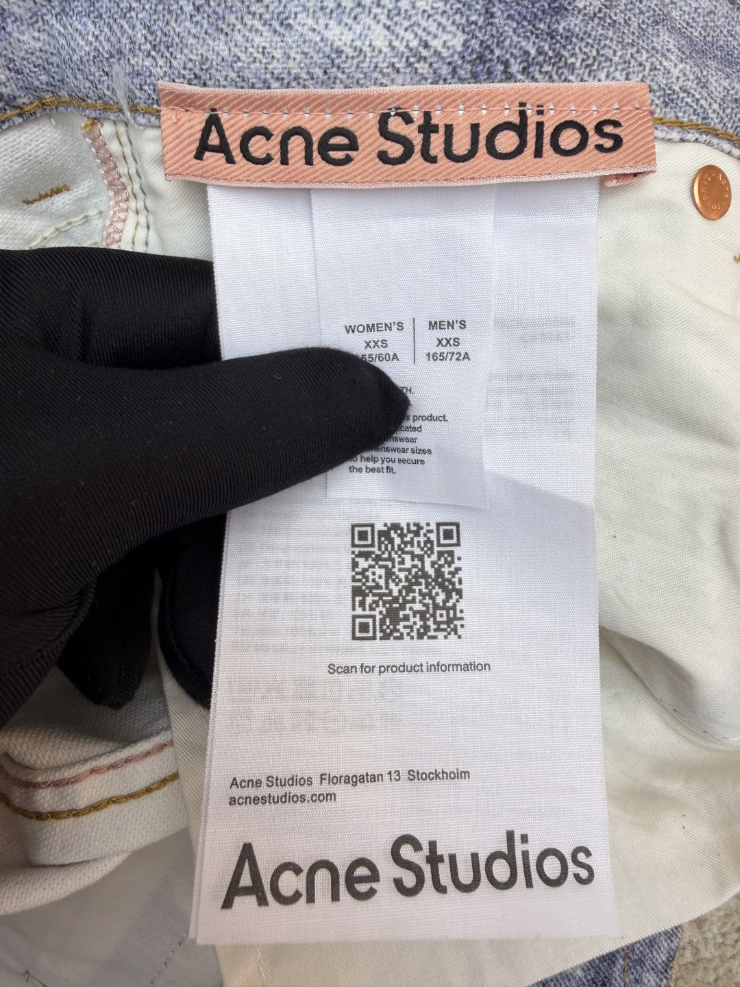Acne Studios 仲夏胶囊系列 玫瑰花卉错视印花牛仔裤 长裤 裤子 蓝色 B0 CK0141-AFY