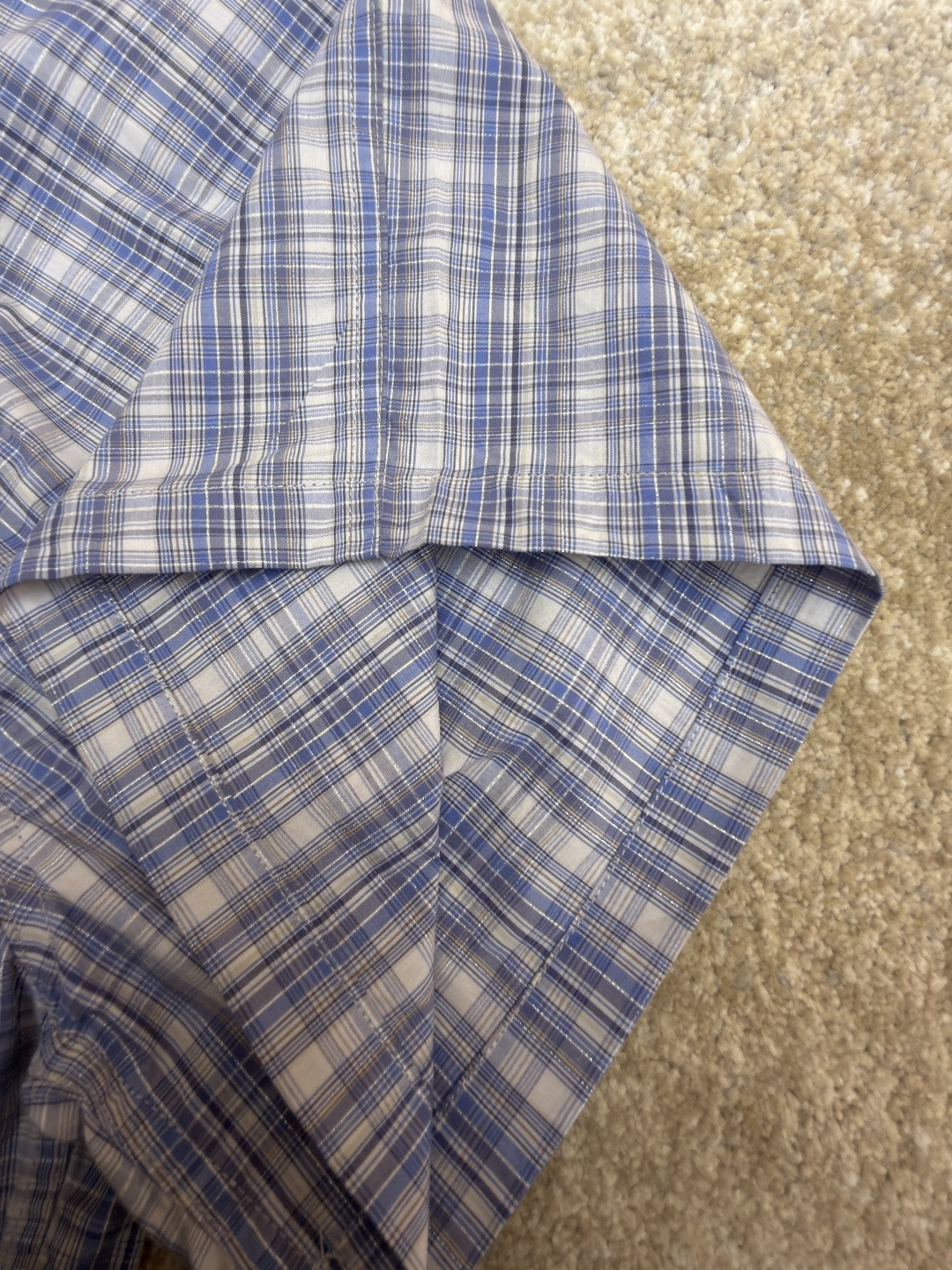 Acne Studios 标签格纹短裤 休闲裤 裤子 蓝色 A5 B80042-BHN
