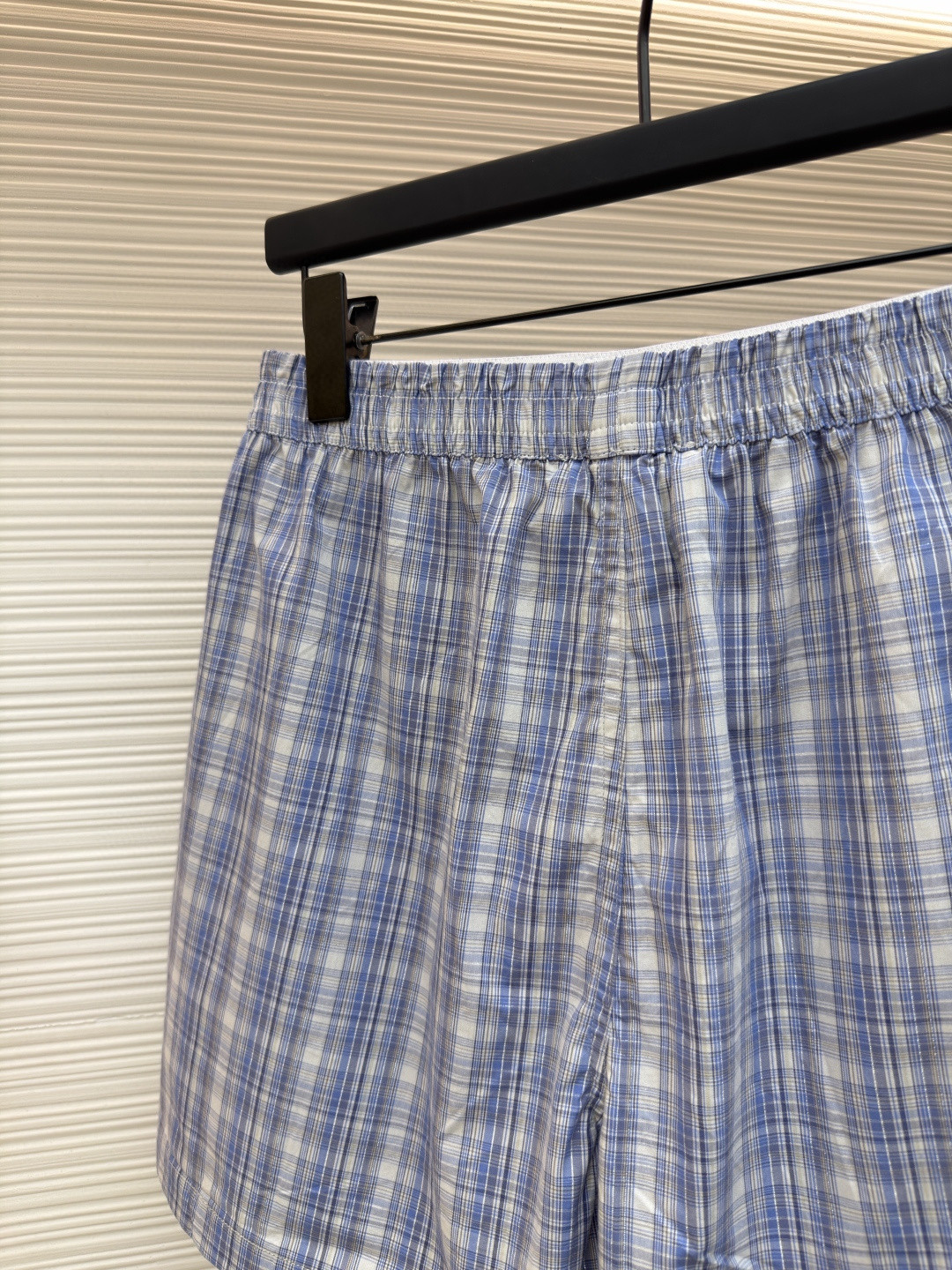 Acne Studios 标签格纹短裤 休闲裤 裤子 蓝色 A5 B80042-BHN