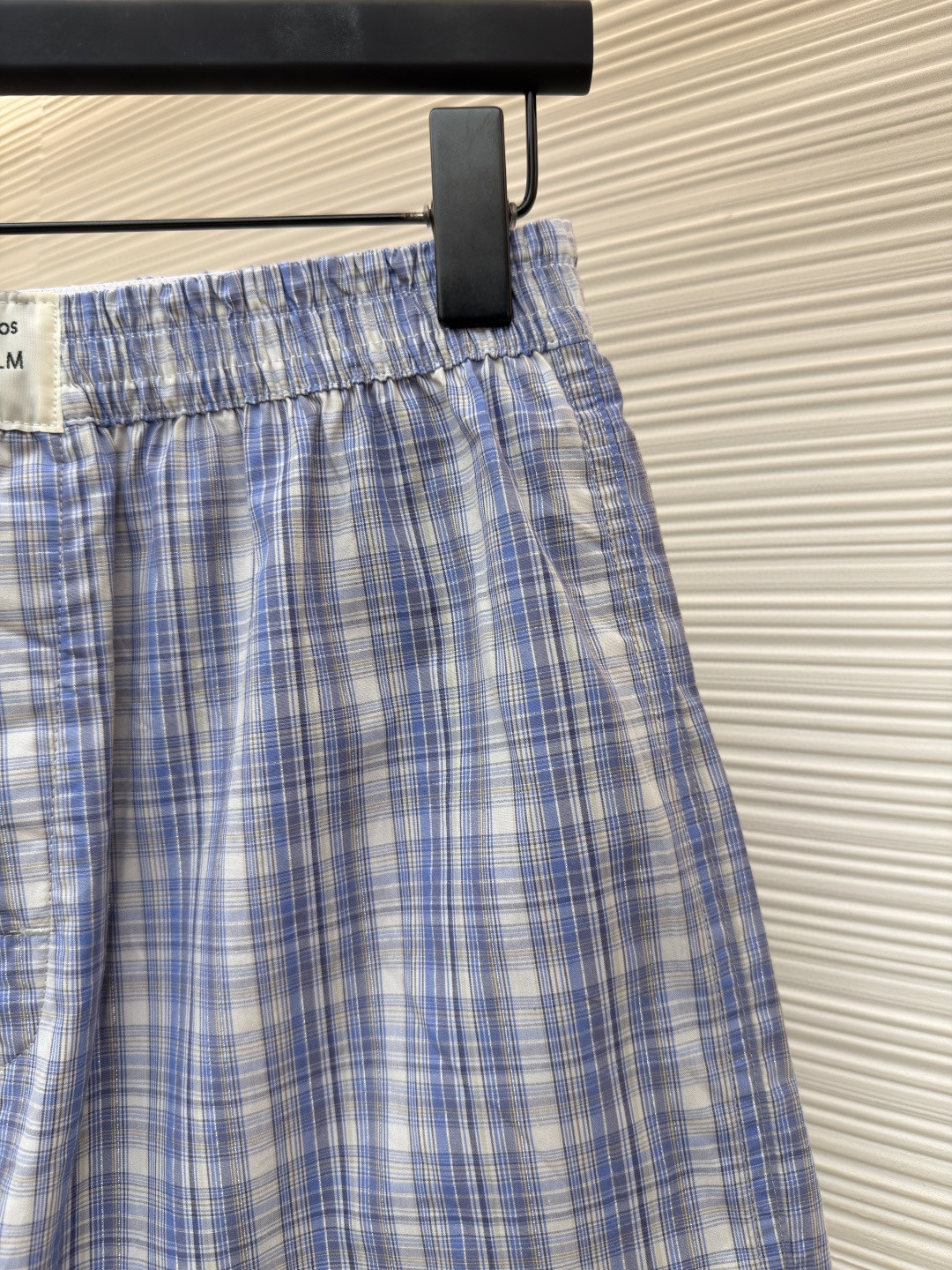 Acne Studios 标签格纹短裤 休闲裤 裤子 蓝色 A5 B80042-BHN