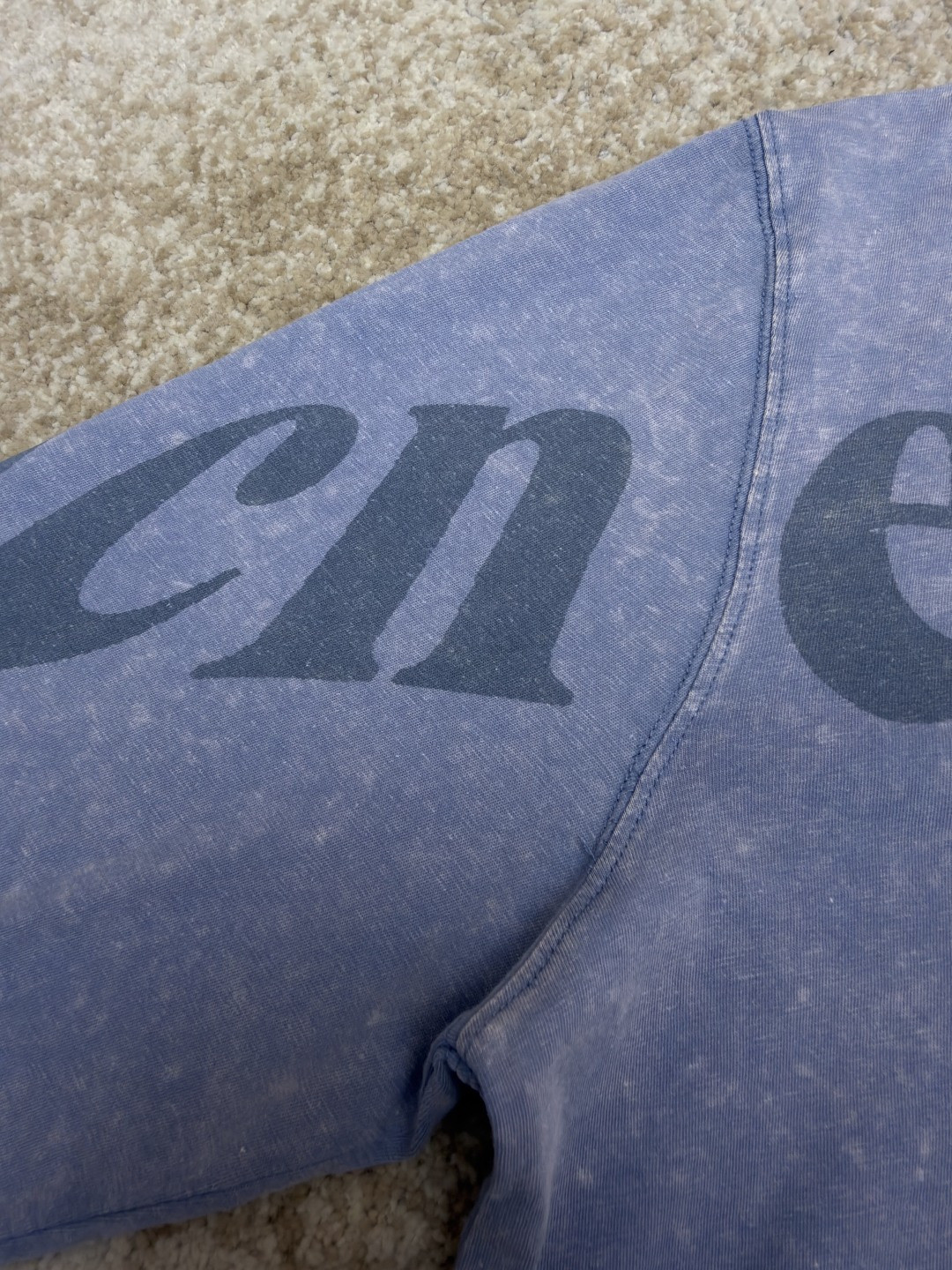 Acne Studios 1996宽松字母数字印花圆领T恤 打底衫 长袖 白色 蓝色 A5 AL0512-AEG