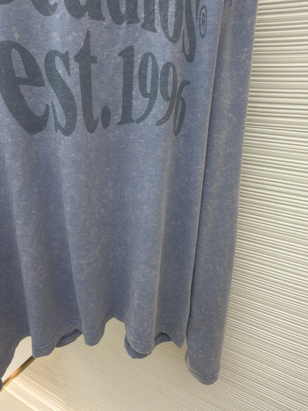 Acne Studios 1996宽松字母数字印花圆领T恤 打底衫 长袖 白色 蓝色 A5 AL0512-AEG