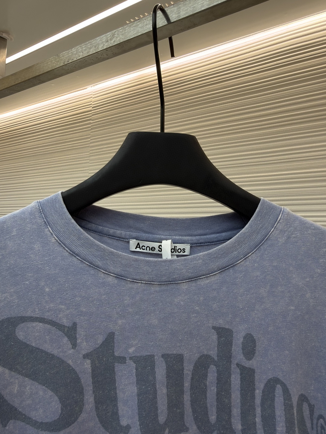 Acne Studios 1996宽松字母数字印花圆领T恤 打底衫 长袖 白色 蓝色 A5 AL0512-AEG