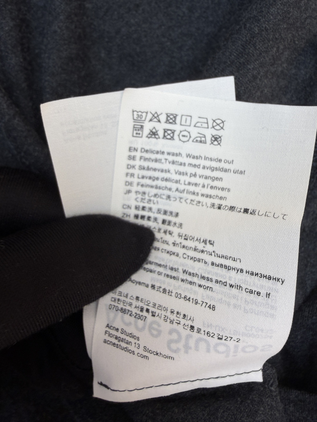 Acne Studios 喷绘字母圆领T恤 短袖 黑色 A0 BL0430-BM0