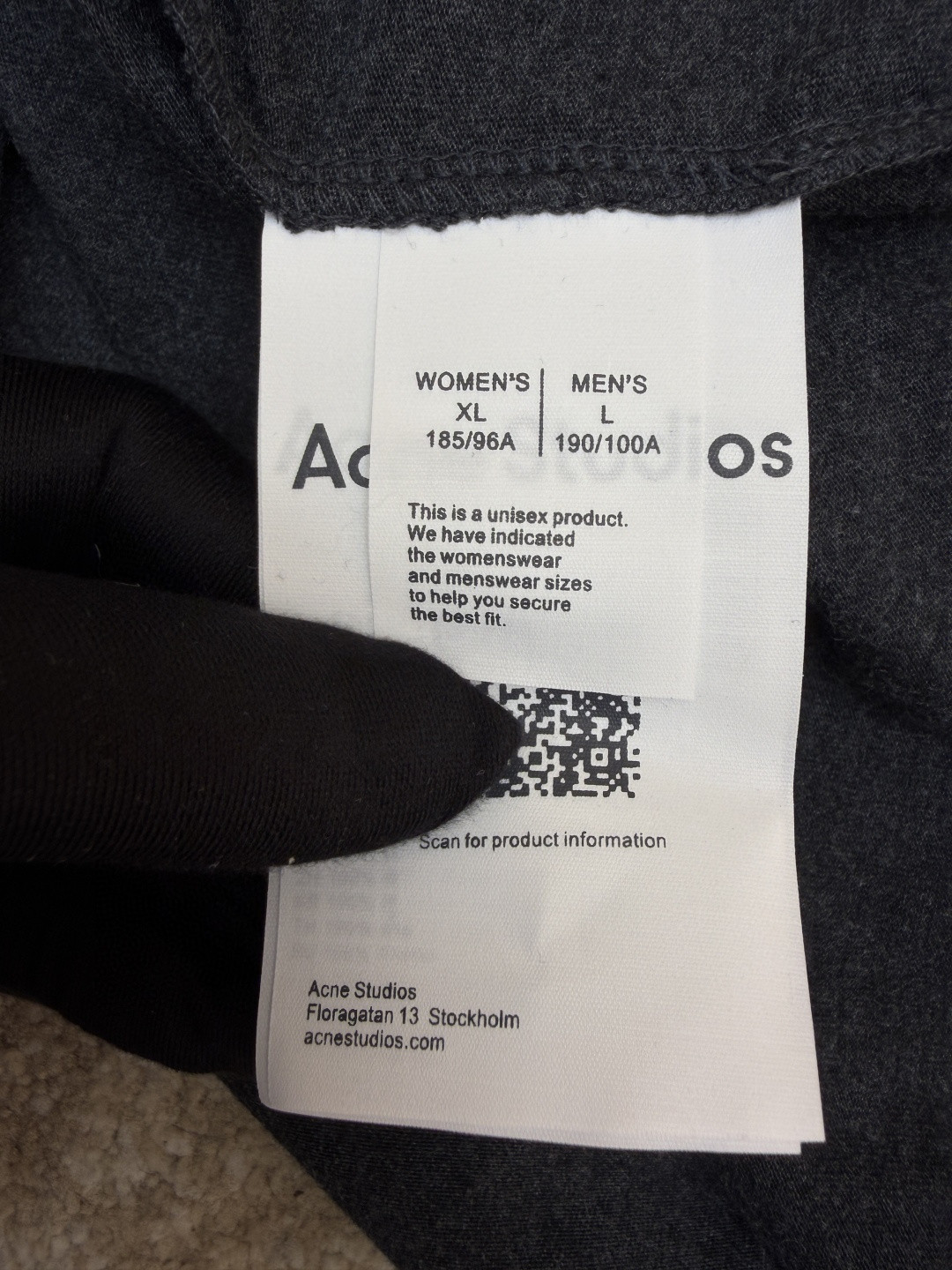 Acne Studios 喷绘字母圆领T恤 短袖 黑色 A0 BL0430-BM0