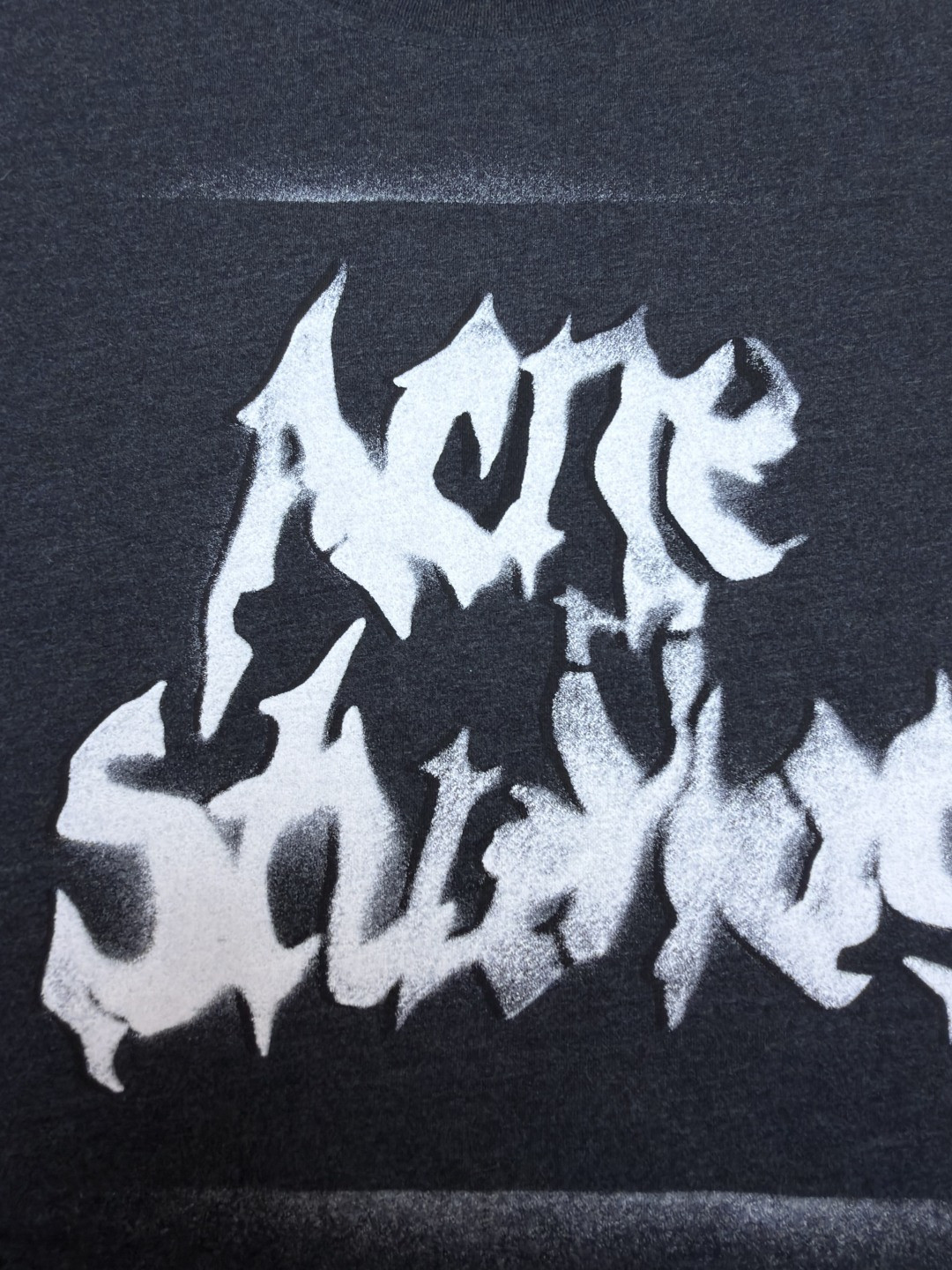 Acne Studios 喷绘字母圆领T恤 短袖 黑色 A0 BL0430-BM0