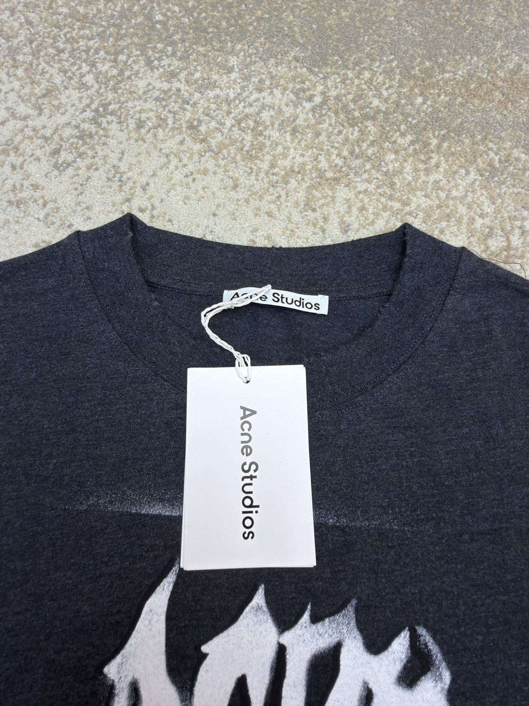 Acne Studios 喷绘字母圆领T恤 短袖 黑色 A0 BL0430-BM0