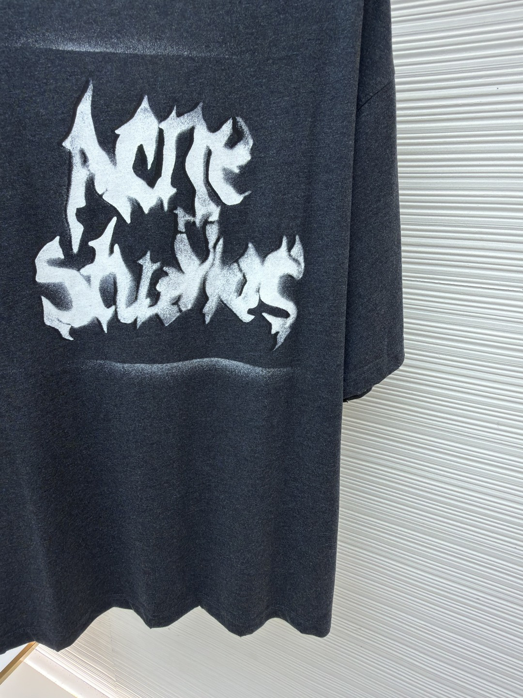 Acne Studios 喷绘字母圆领T恤 短袖 黑色 A0 BL0430-BM0