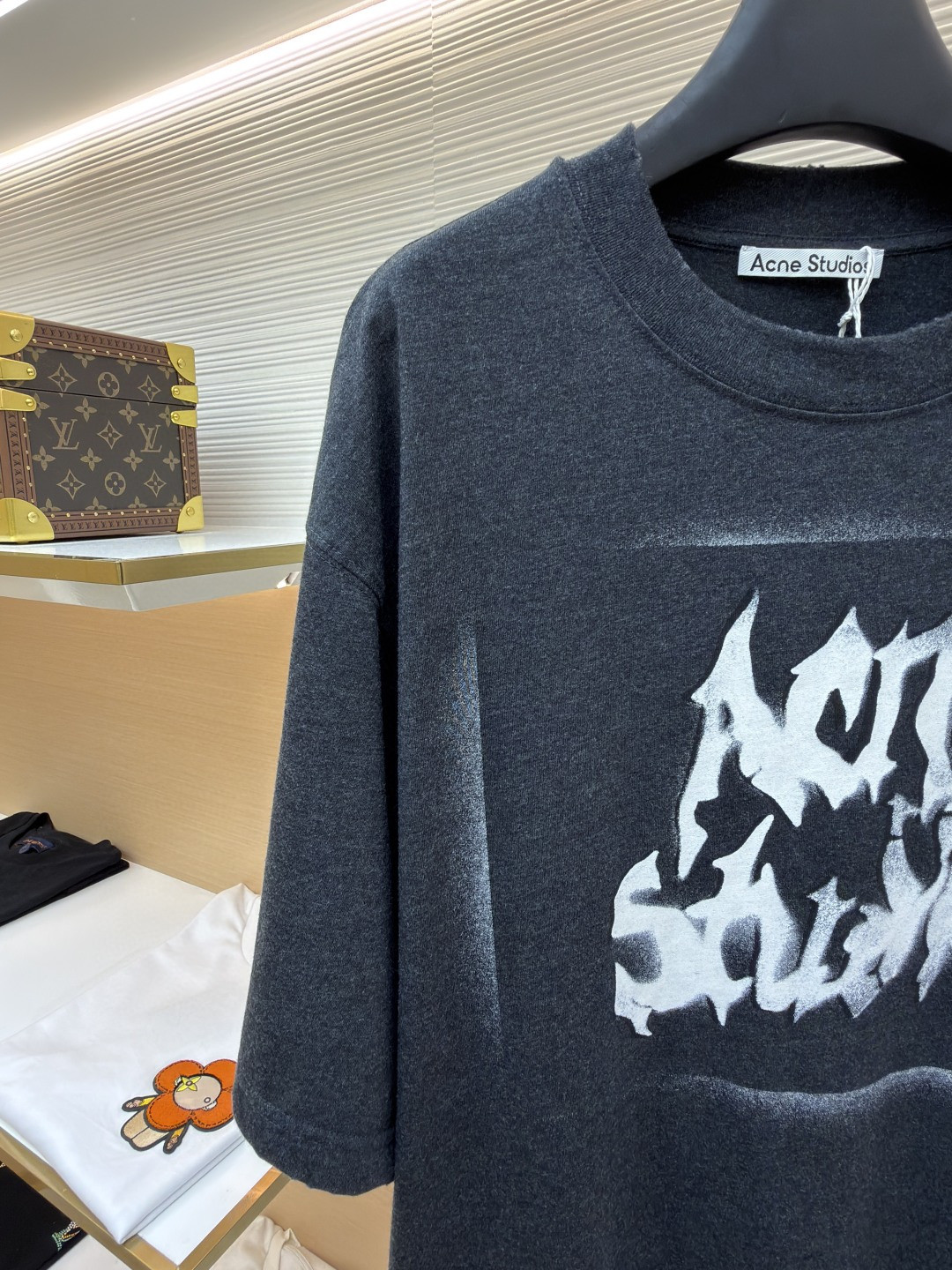 Acne Studios 喷绘字母圆领T恤 短袖 黑色 A0 BL0430-BM0