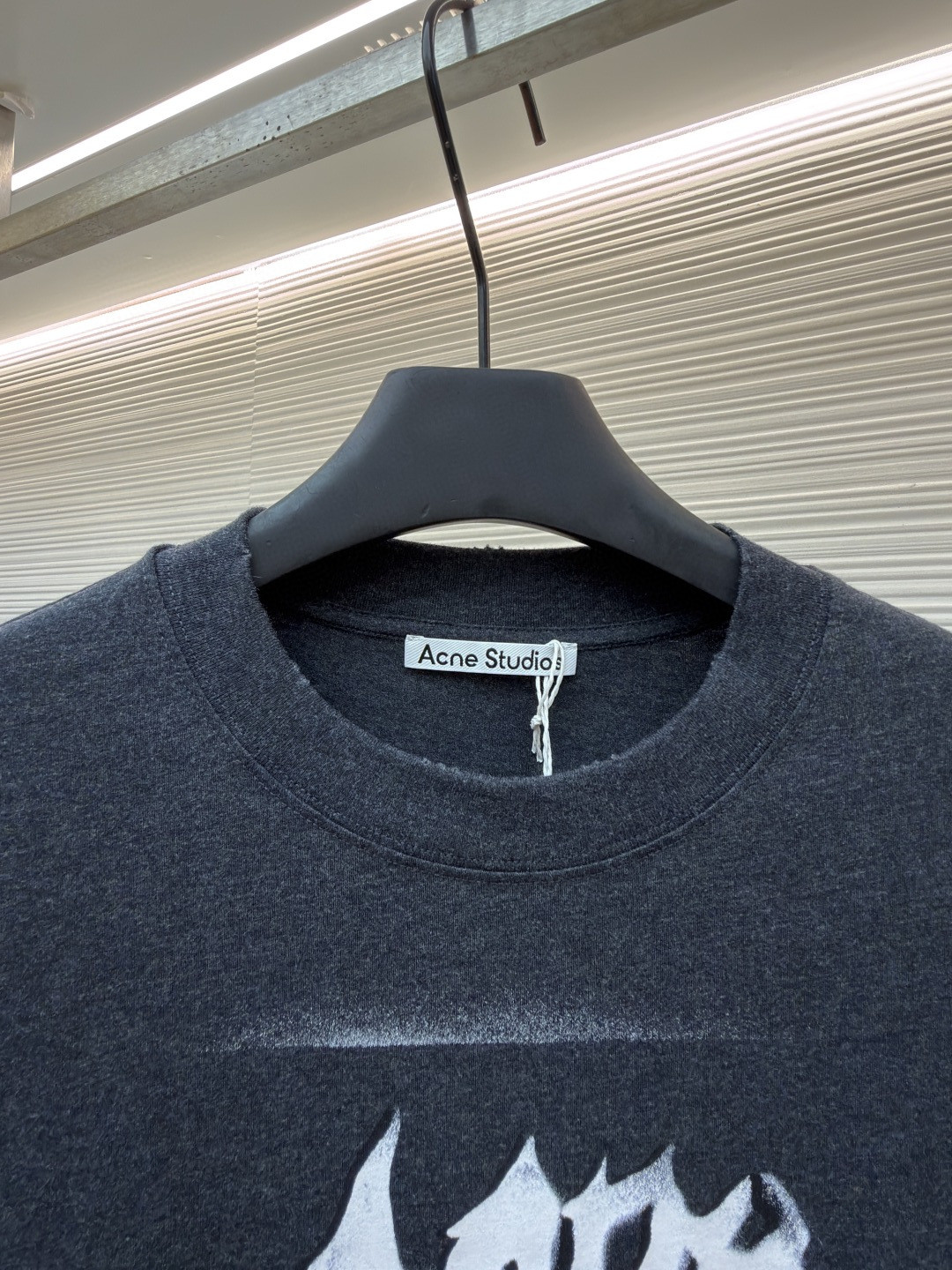Acne Studios 喷绘字母圆领T恤 短袖 黑色 A0 BL0430-BM0