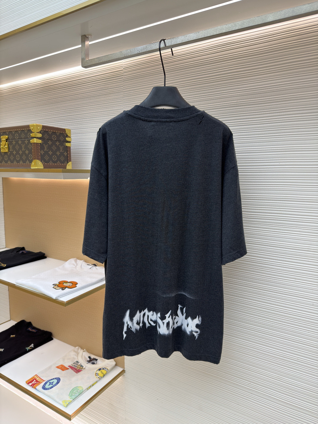 Acne Studios 喷绘字母圆领T恤 短袖 黑色 A0 BL0430-BM0
