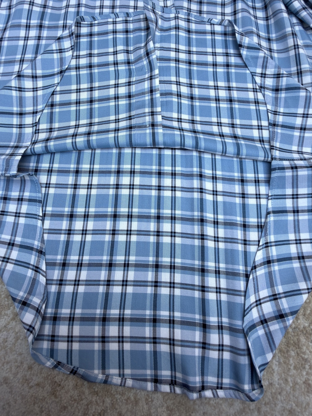 Acne Studios 1996蓝白格纹衬衫 短袖 外套 A7 BB0701-DXB