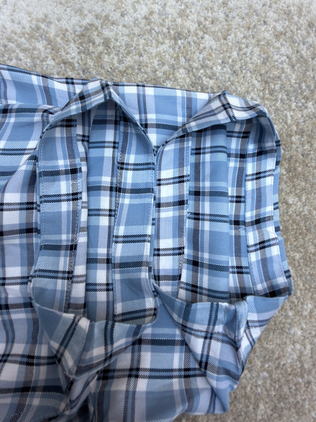 Acne Studios 1996蓝白格纹衬衫 短袖 外套 A7 BB0701-DXB