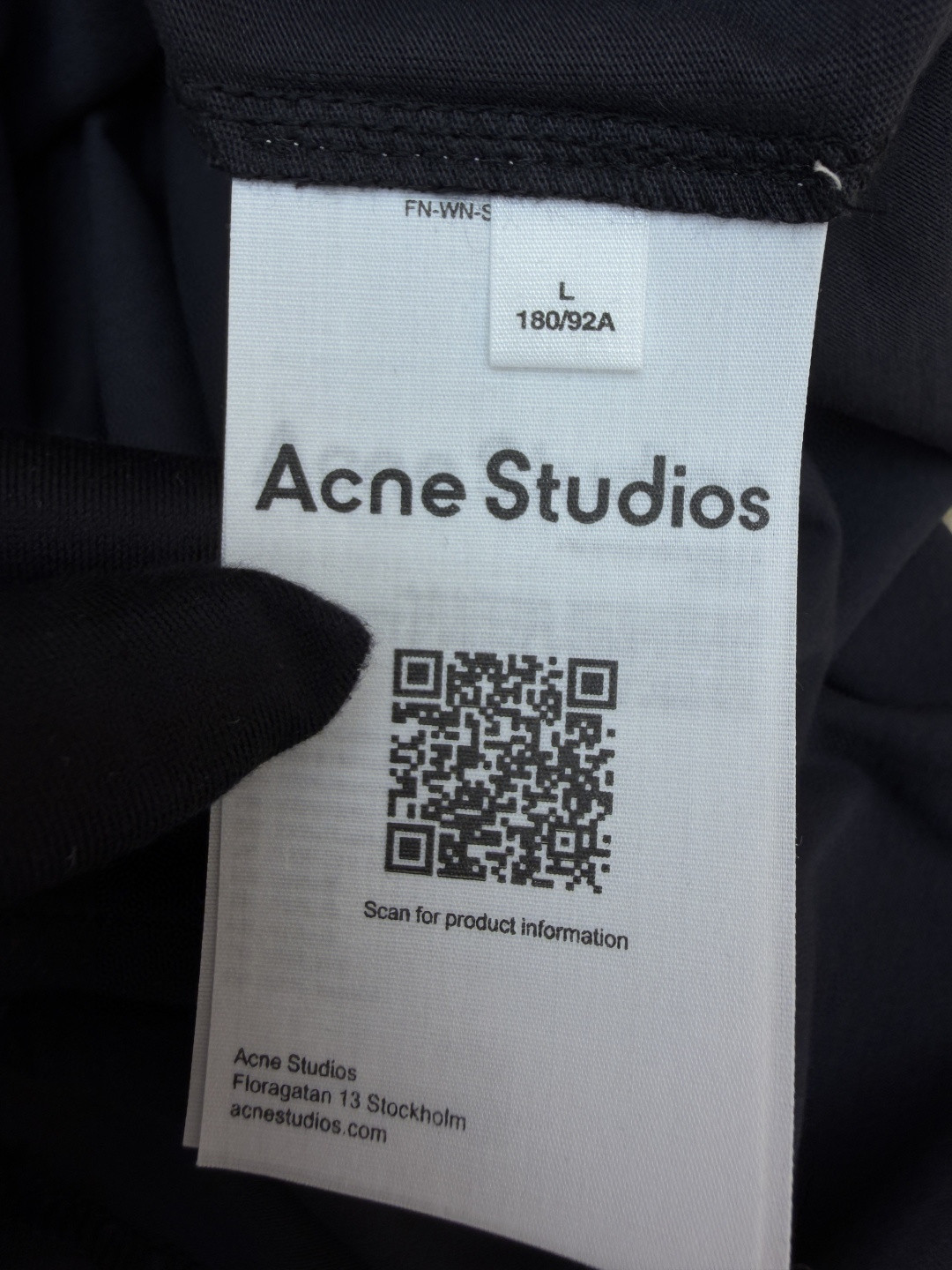 Acne Studios 徽标图案圆领T恤 短袖 女款 黑色 A0 AL0539-DC2