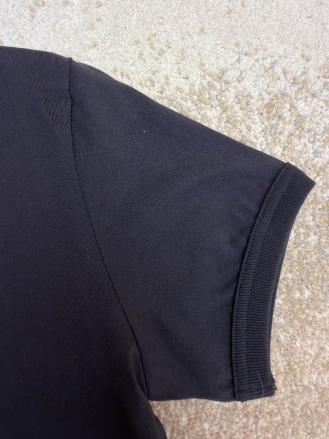 Acne Studios 徽标图案圆领T恤 短袖 女款 黑色 A0 AL0539-DC2