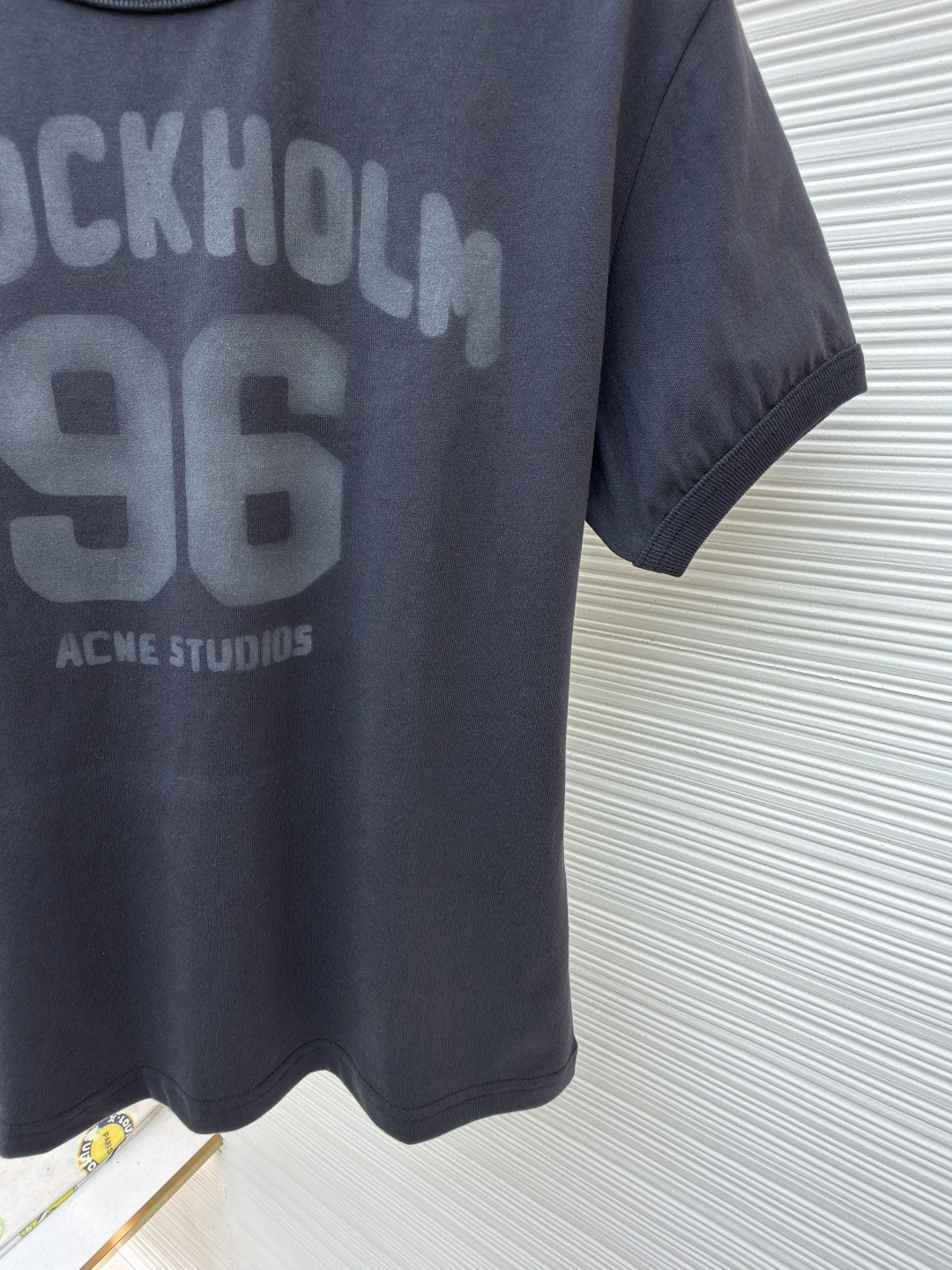 Acne Studios 徽标图案圆领T恤 短袖 女款 黑色 A0 AL0539-DC2