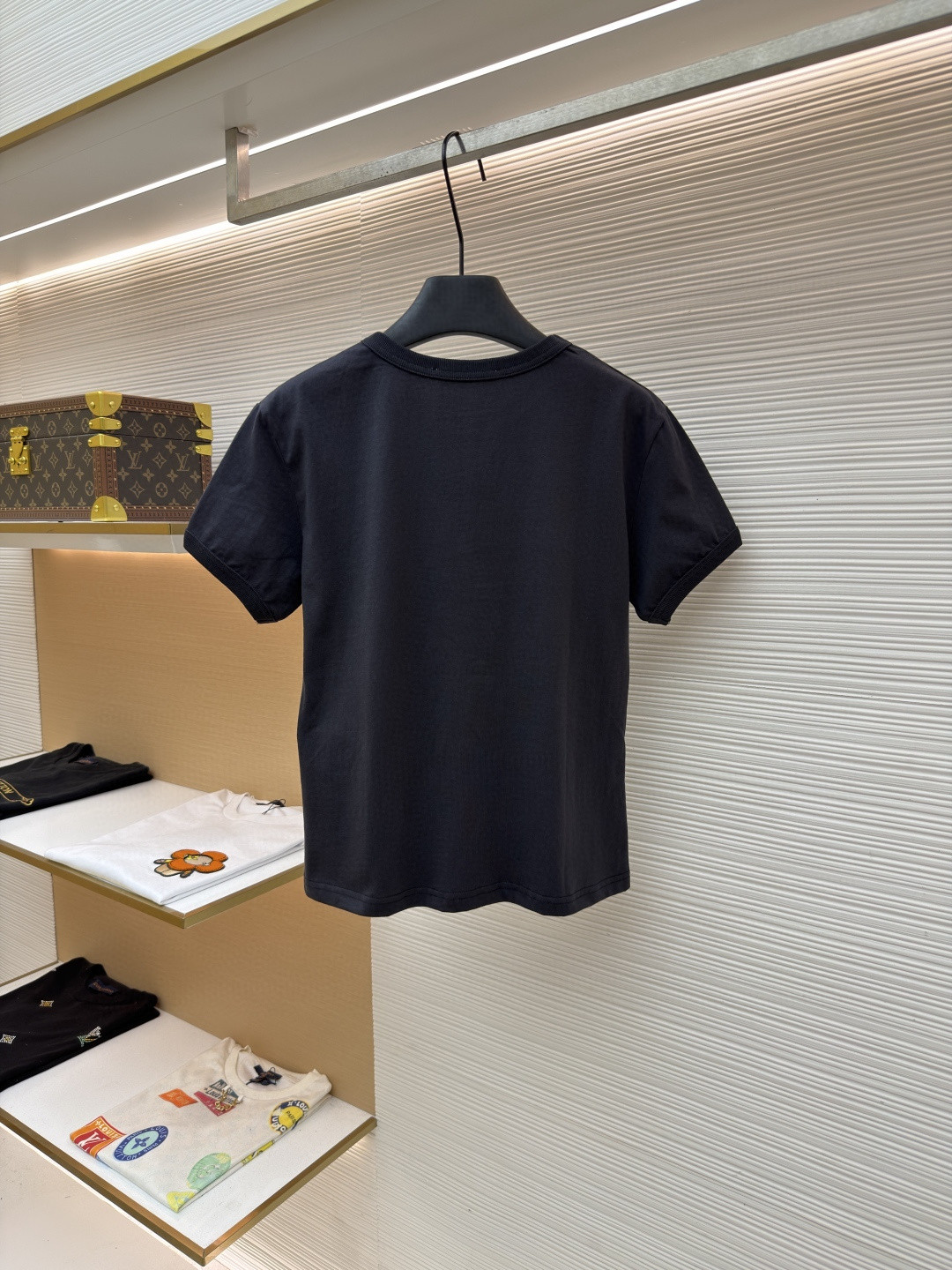 Acne Studios 徽标图案圆领T恤 短袖 女款 黑色 A0 AL0539-DC2