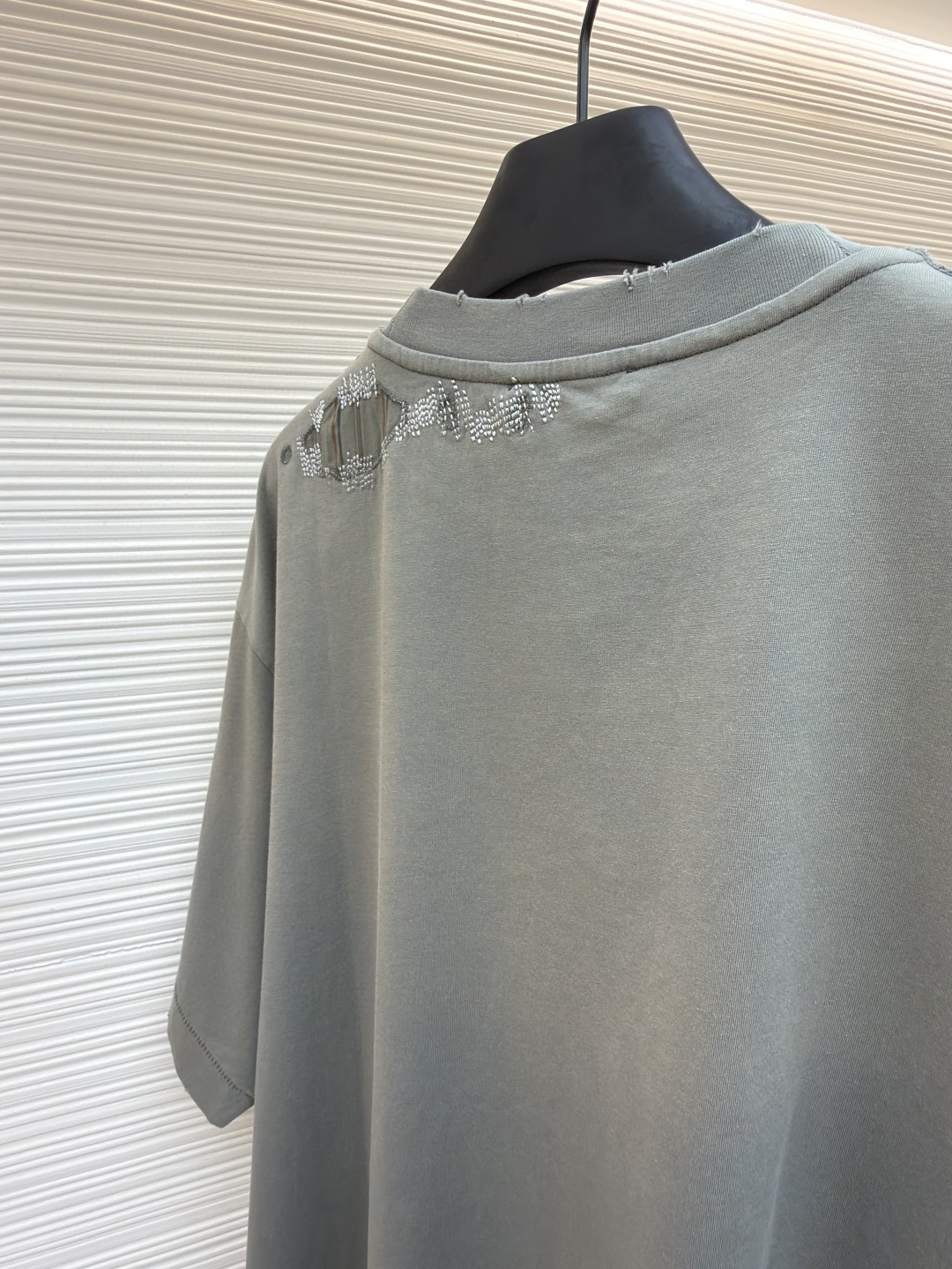 Acne Studios 补丁贴布圆领T恤 短袖 灰色 A5 CL0446-BHR